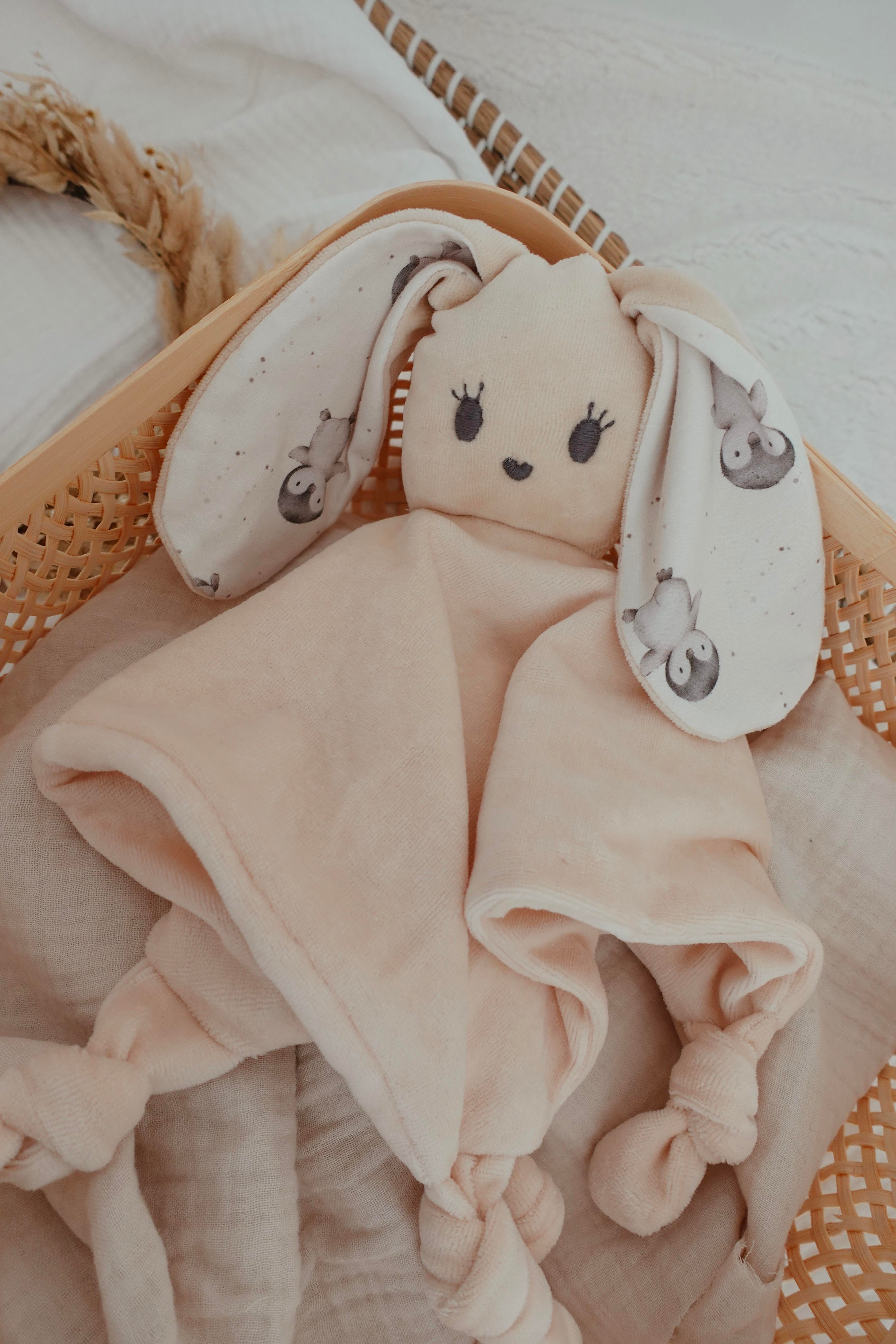 Doudou Velours Câlin Noeuds - Pinguins