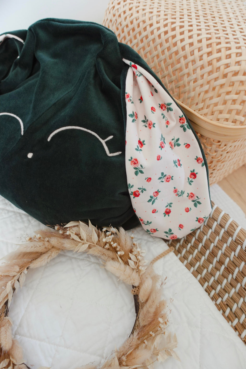 Petit Coussin Velours - Pink Roses