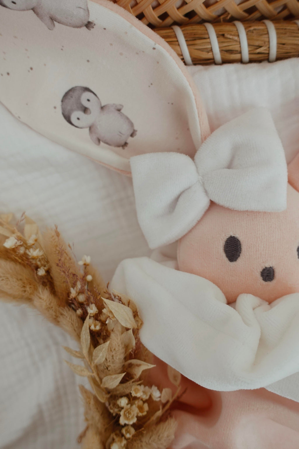 Bouillotte noyaux de cerise velours - Pinguins