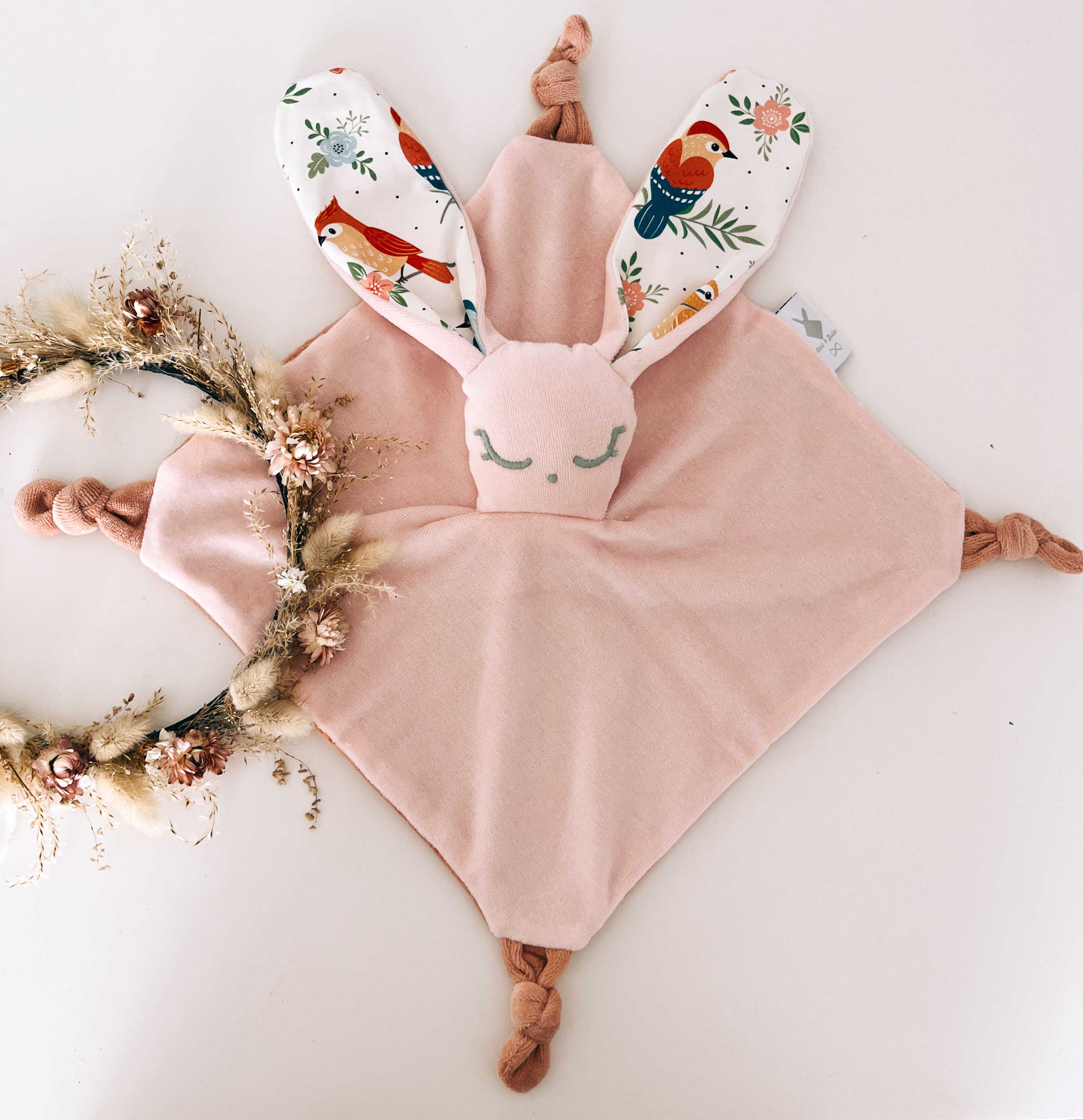 Doudou Velours Câlin Noeuds - Singing Birds
