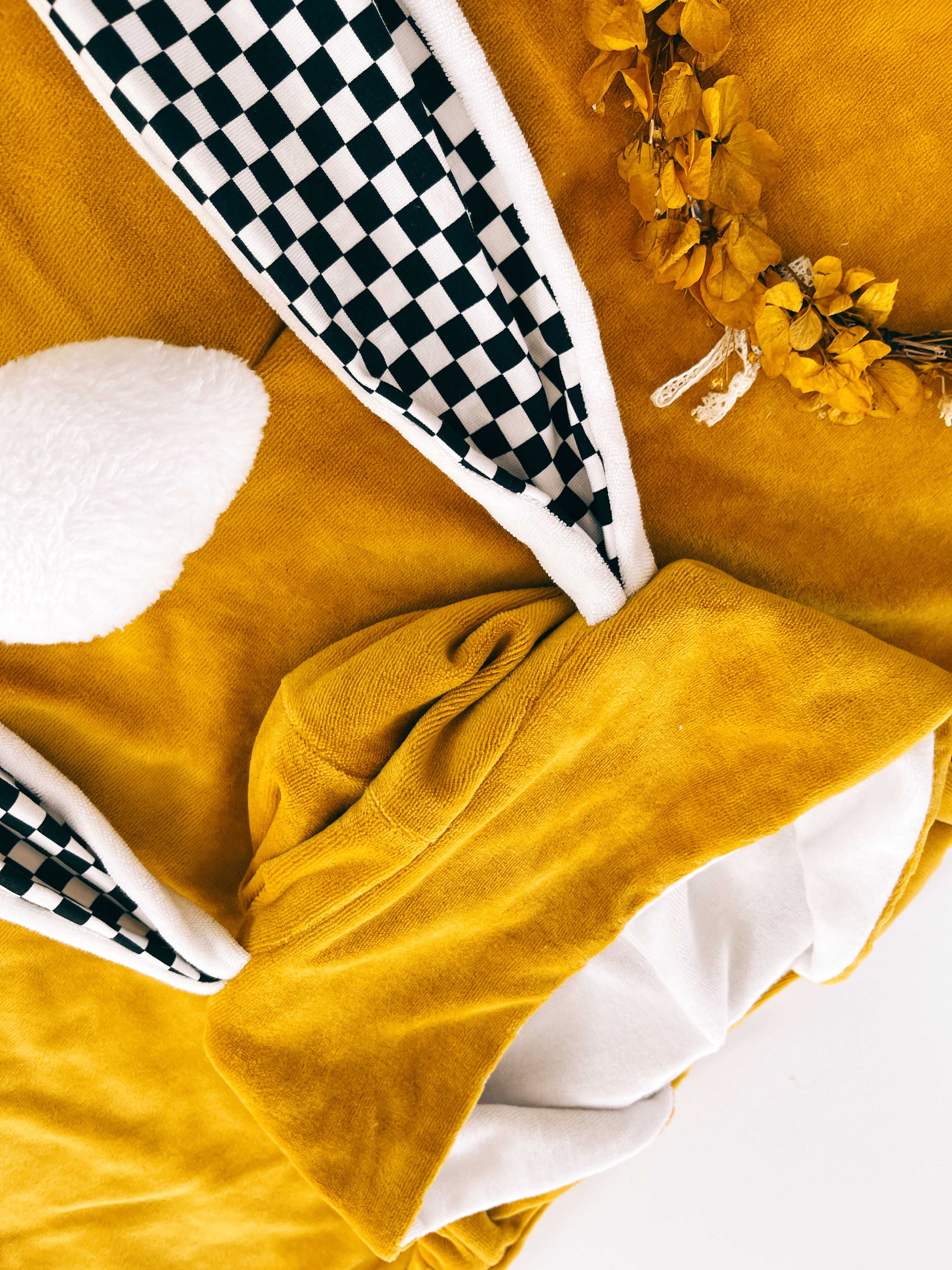 Poncho Bain Velours - Chessboard