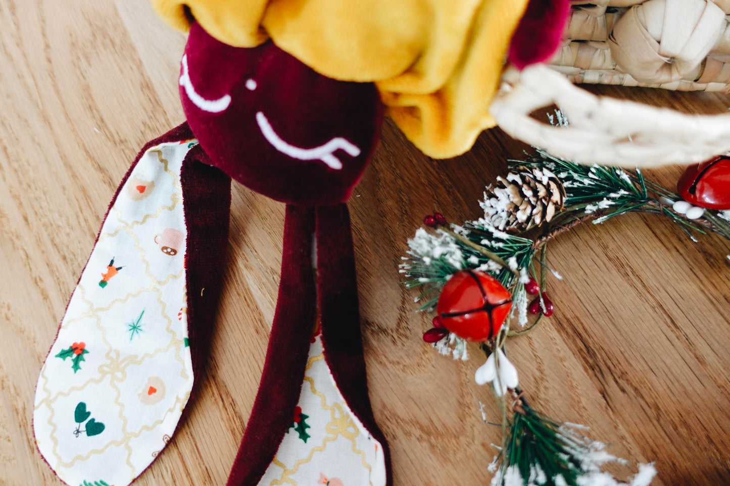 Bouillotte noyaux de cerise velours - Holiday Argyle