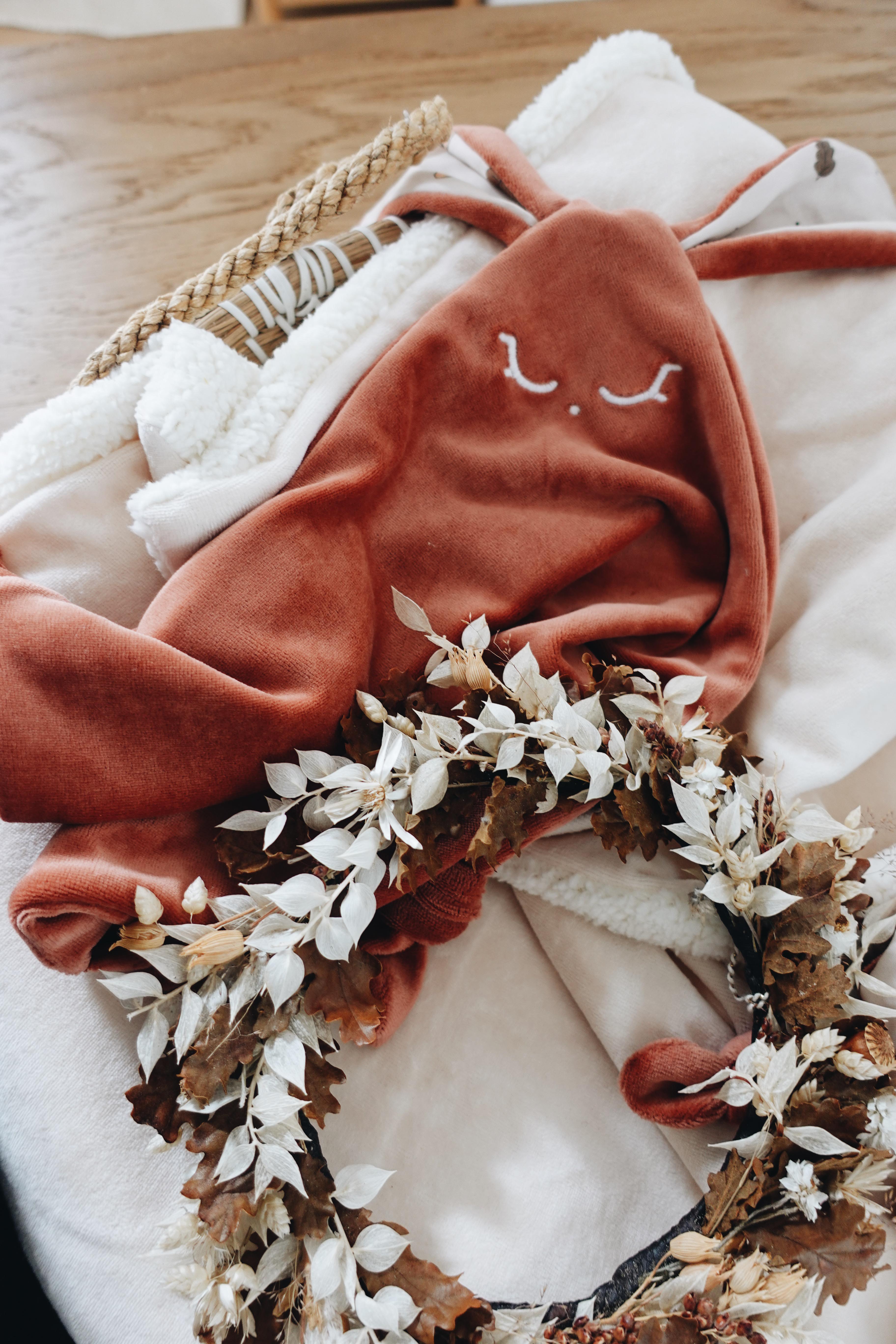 PROTOTYPE - Doudou Velours Classique Noeuds - Ecureuil