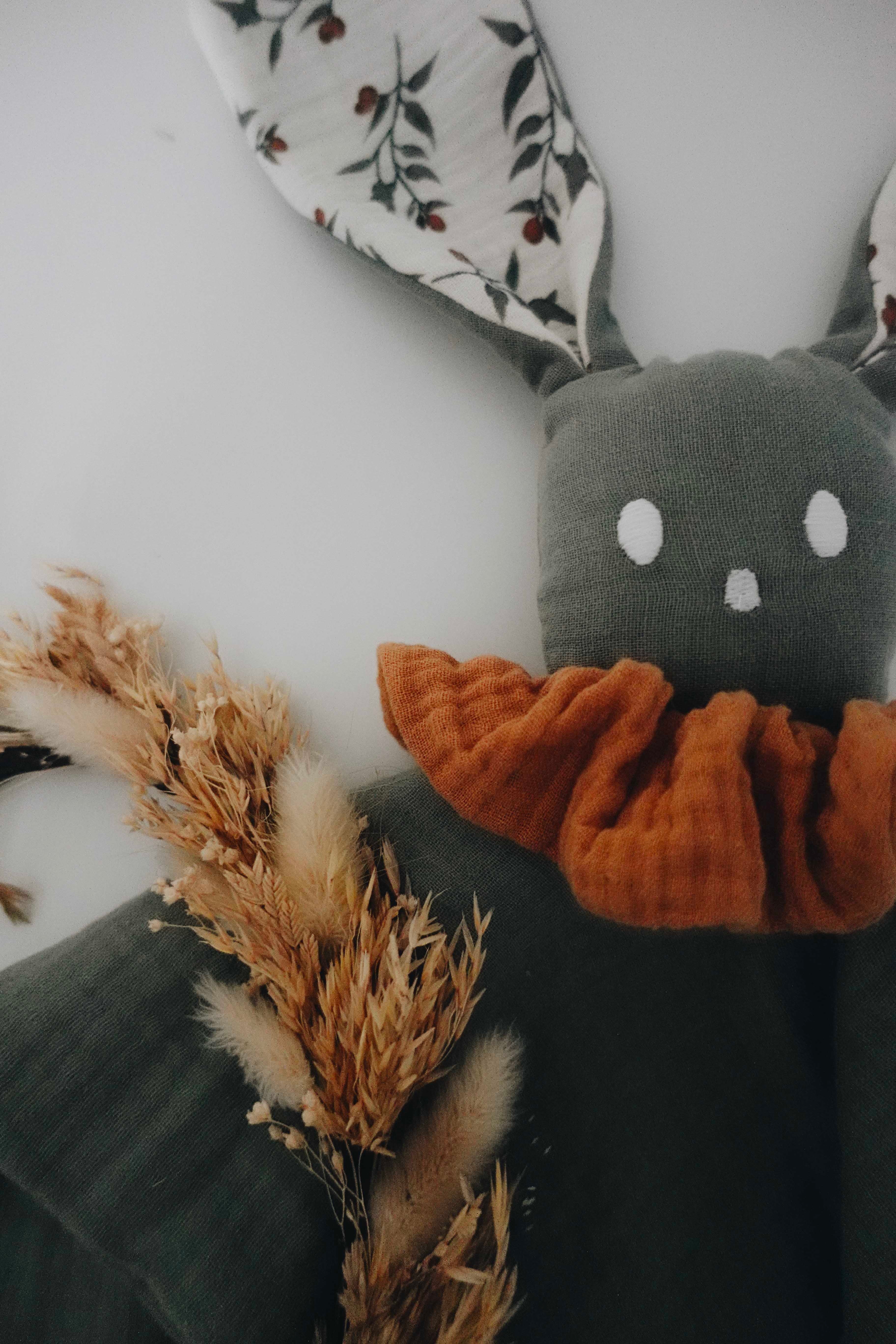 Doudou Lange Câlin Noeuds - Clémentines