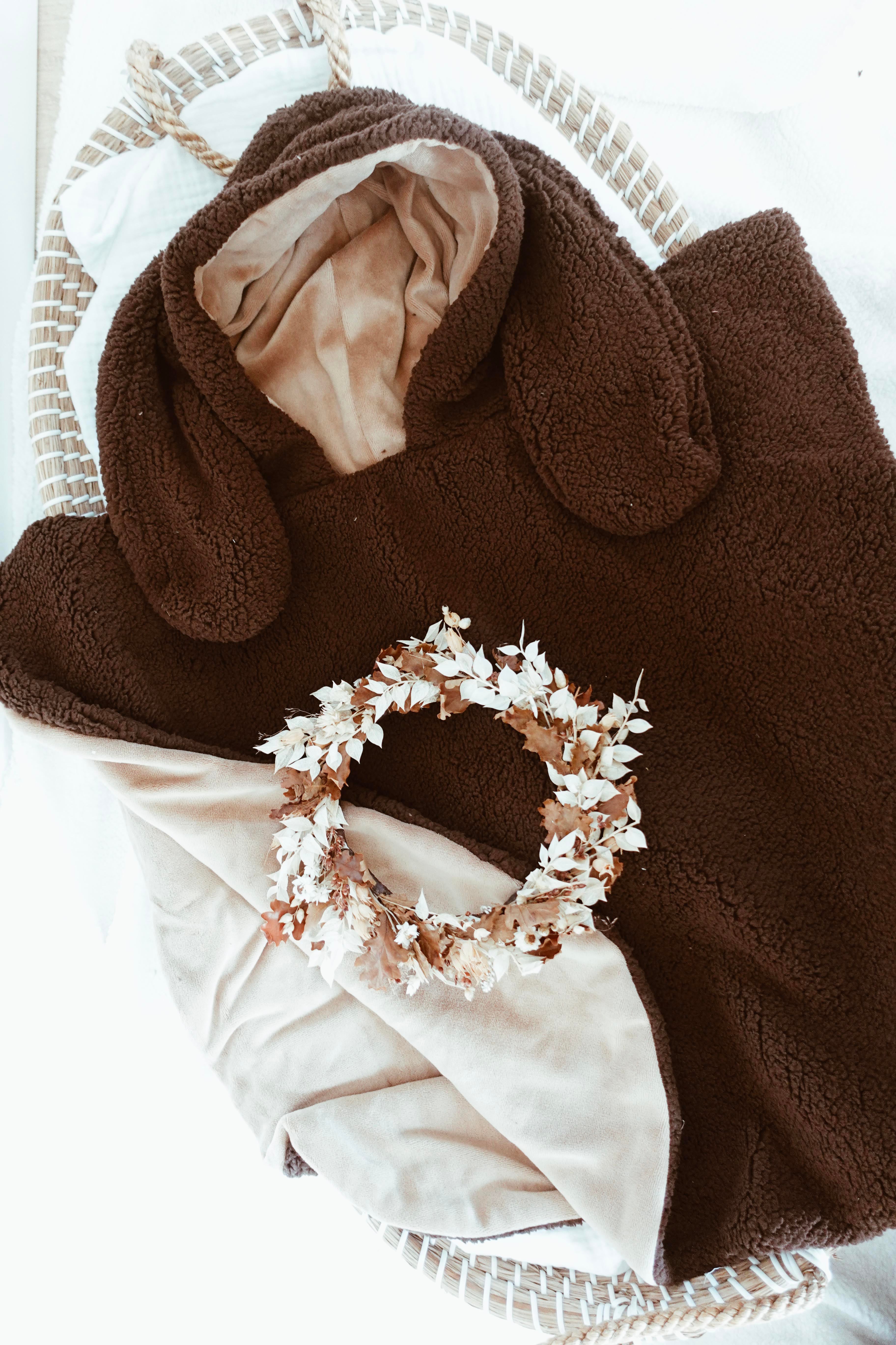 Poncho Pure - Moumoute épaisse Châtaigne