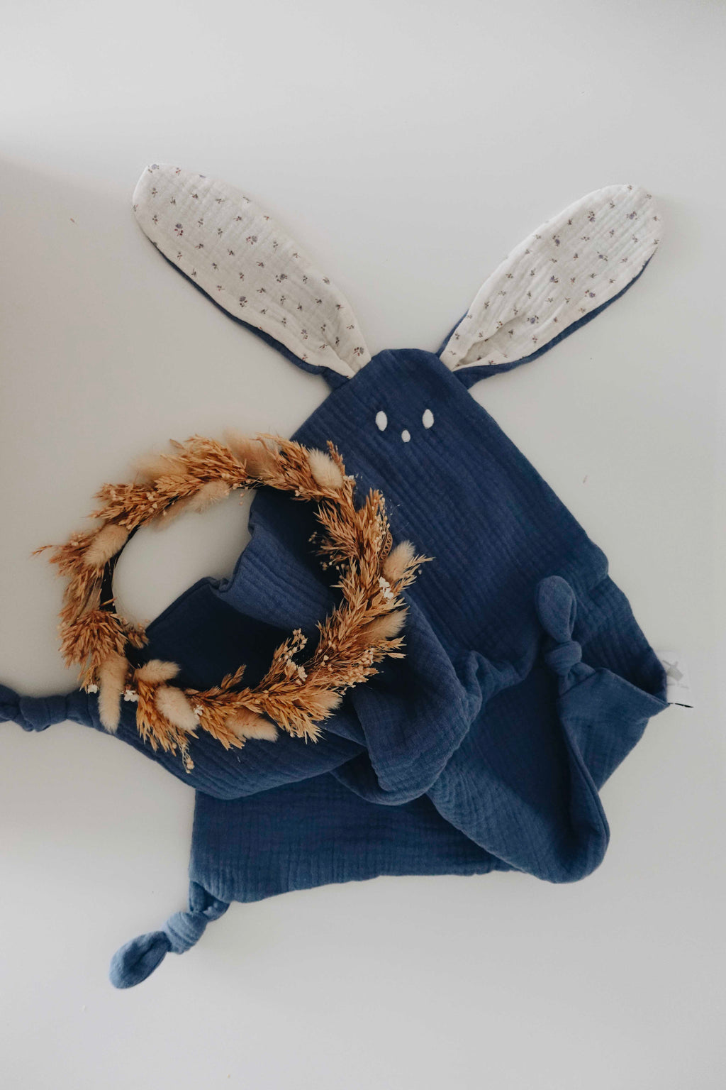 Doudou Lange Cocooning Noeuds - Blue Leaves
