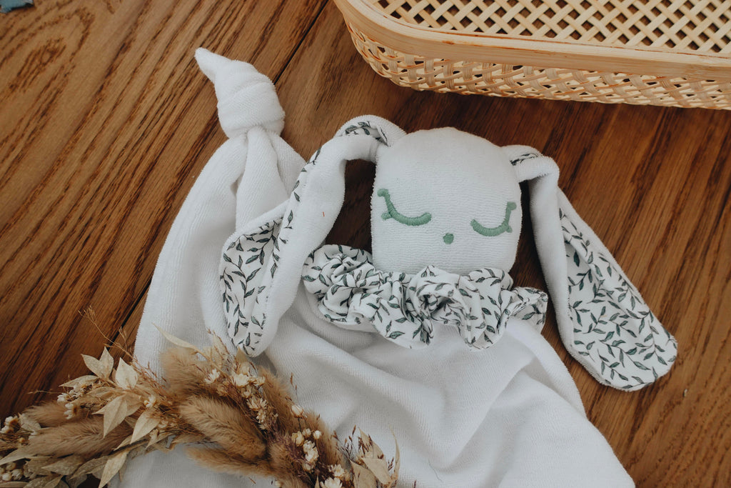PROTOTYPE - Doudou Éponge Gaufrette - Green Leaves