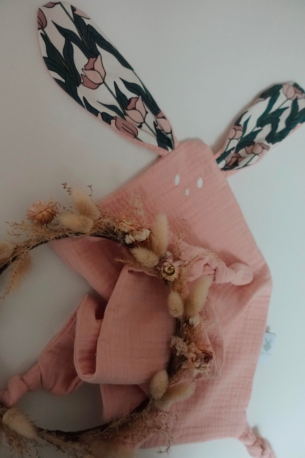 Doudou Lange Cocooning Noeuds - Tulipes