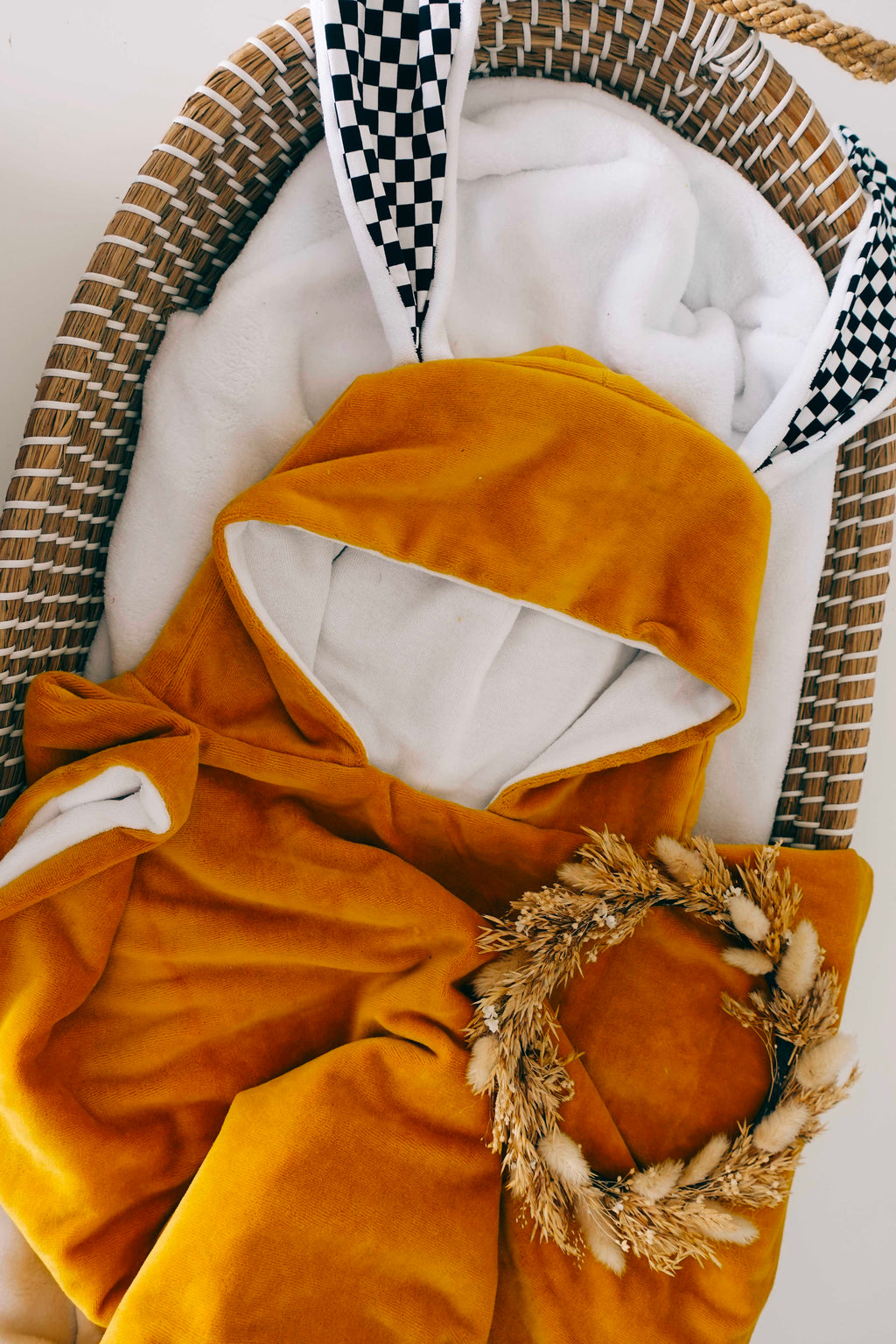 Poncho Bain Velours - Chessboard