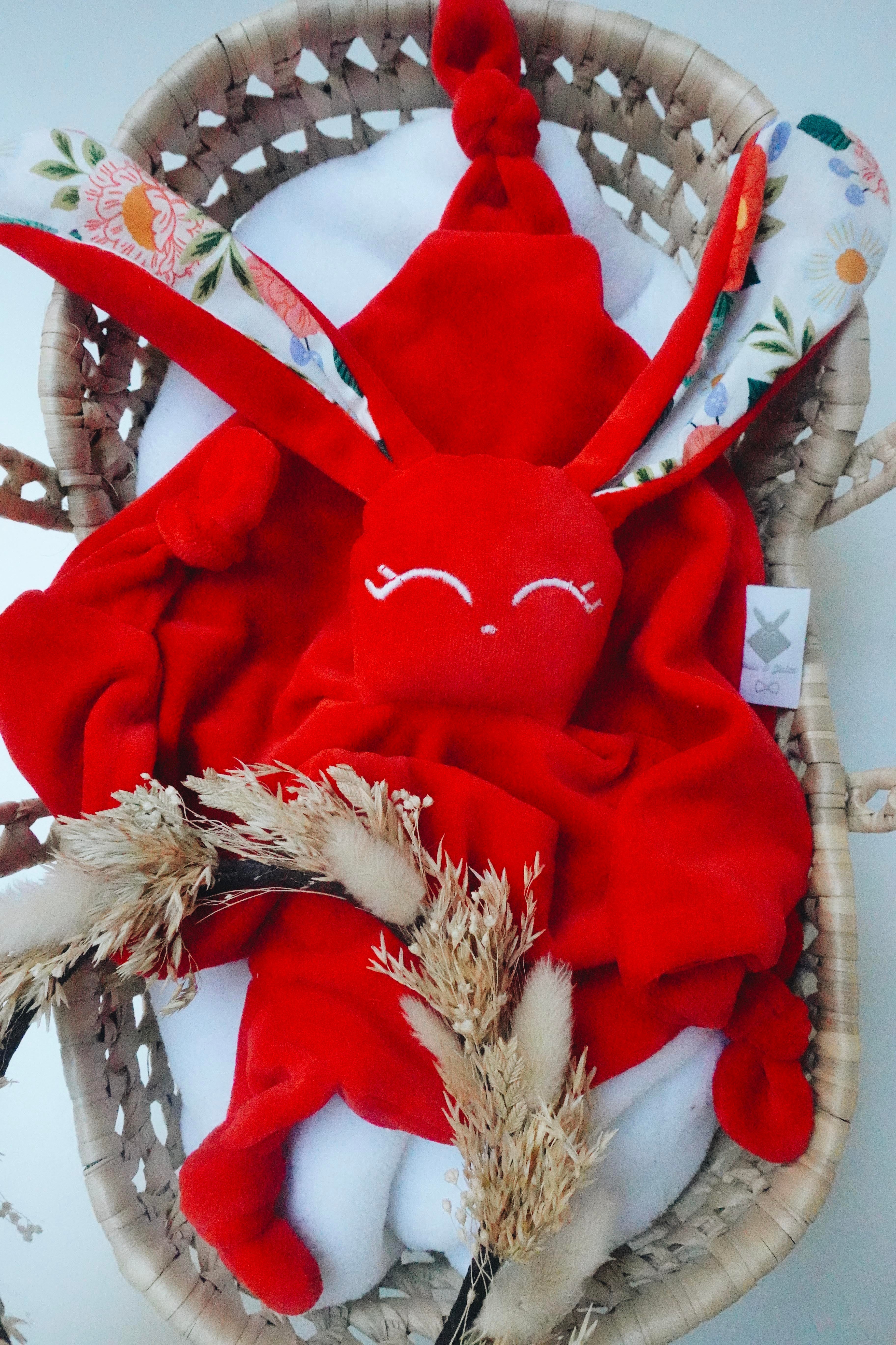 PROTOTYPE - Doudou Velours Câlin avec noeuds - Wild Flora