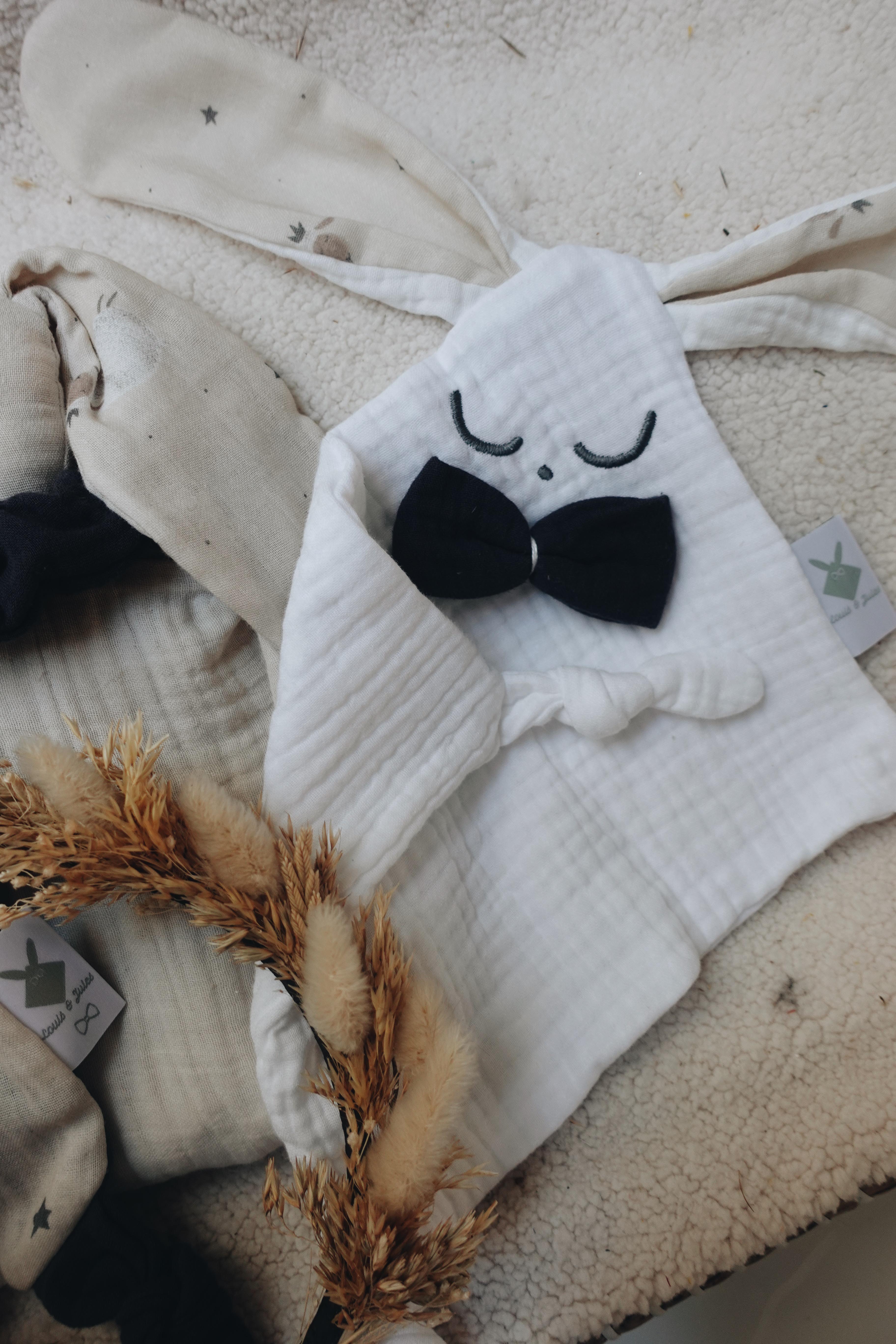 Doudou Lange Mini Noeuds - Moutons