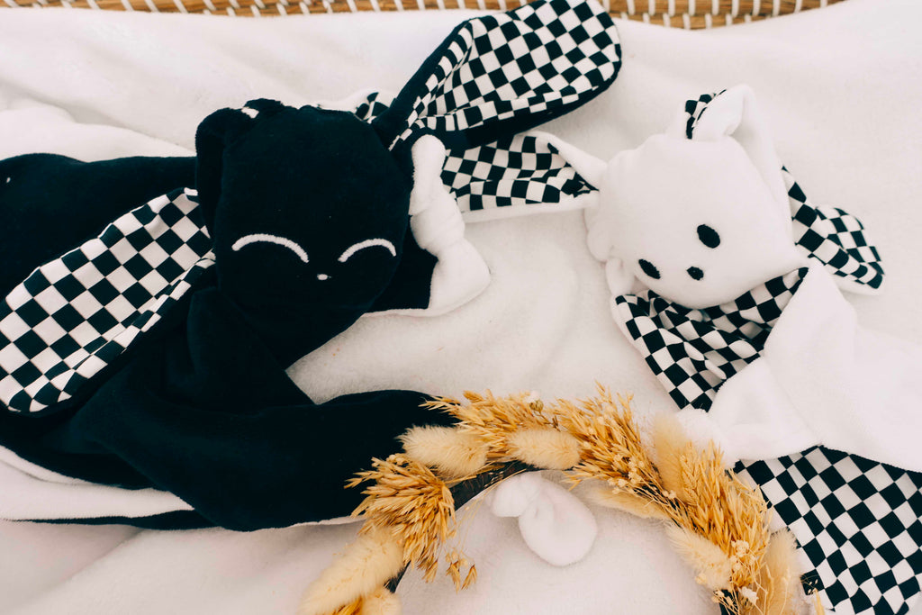 Doudou Velours Câlin Noeuds - Chessboard