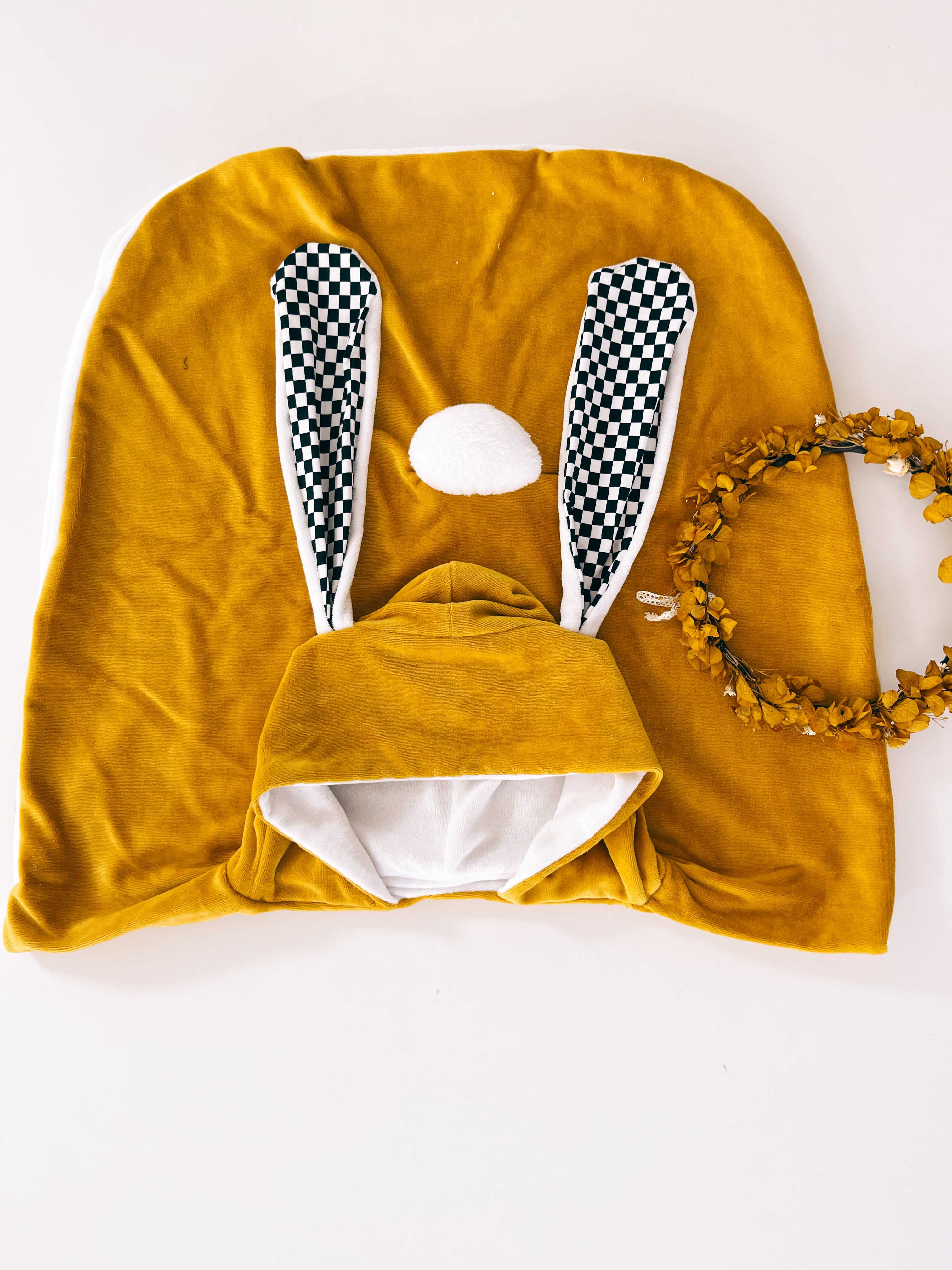 Poncho Bain Velours - Chessboard