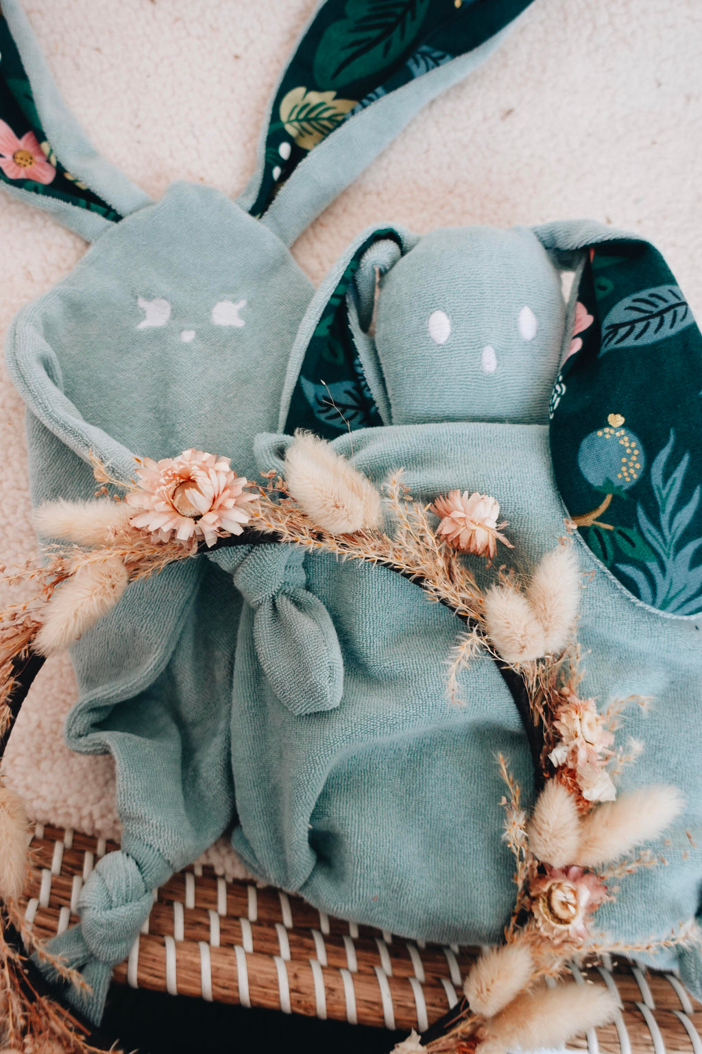 Doudou Eponge Mini Noeuds - Peacock