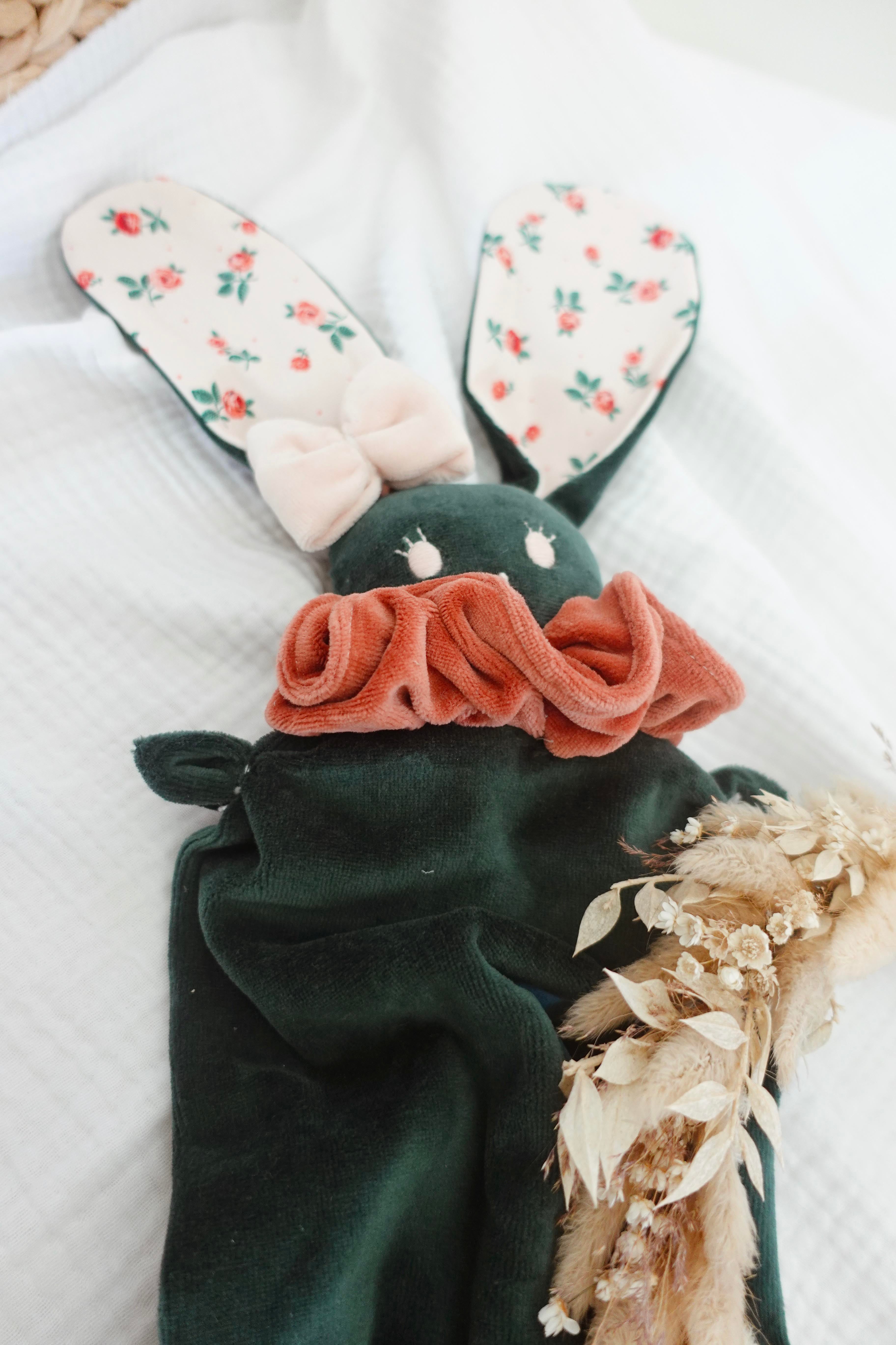 Bouillotte noyaux de cerise velours - Pink Roses