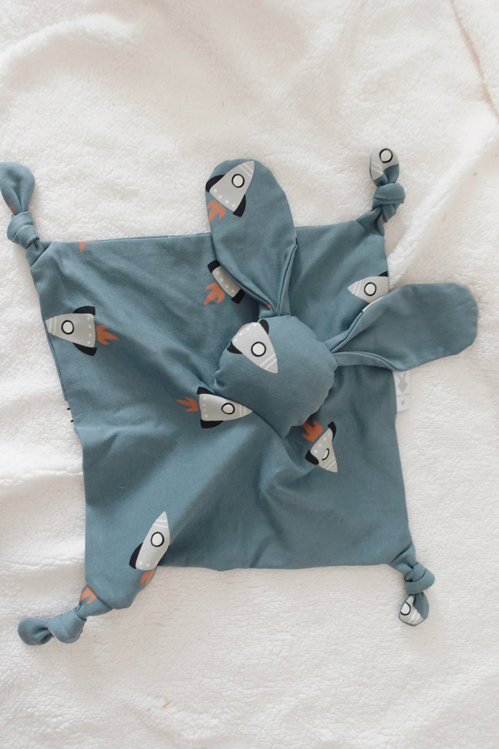 Doudou Jersey Câlin Noeuds Pièce Unique - Blue Rocket