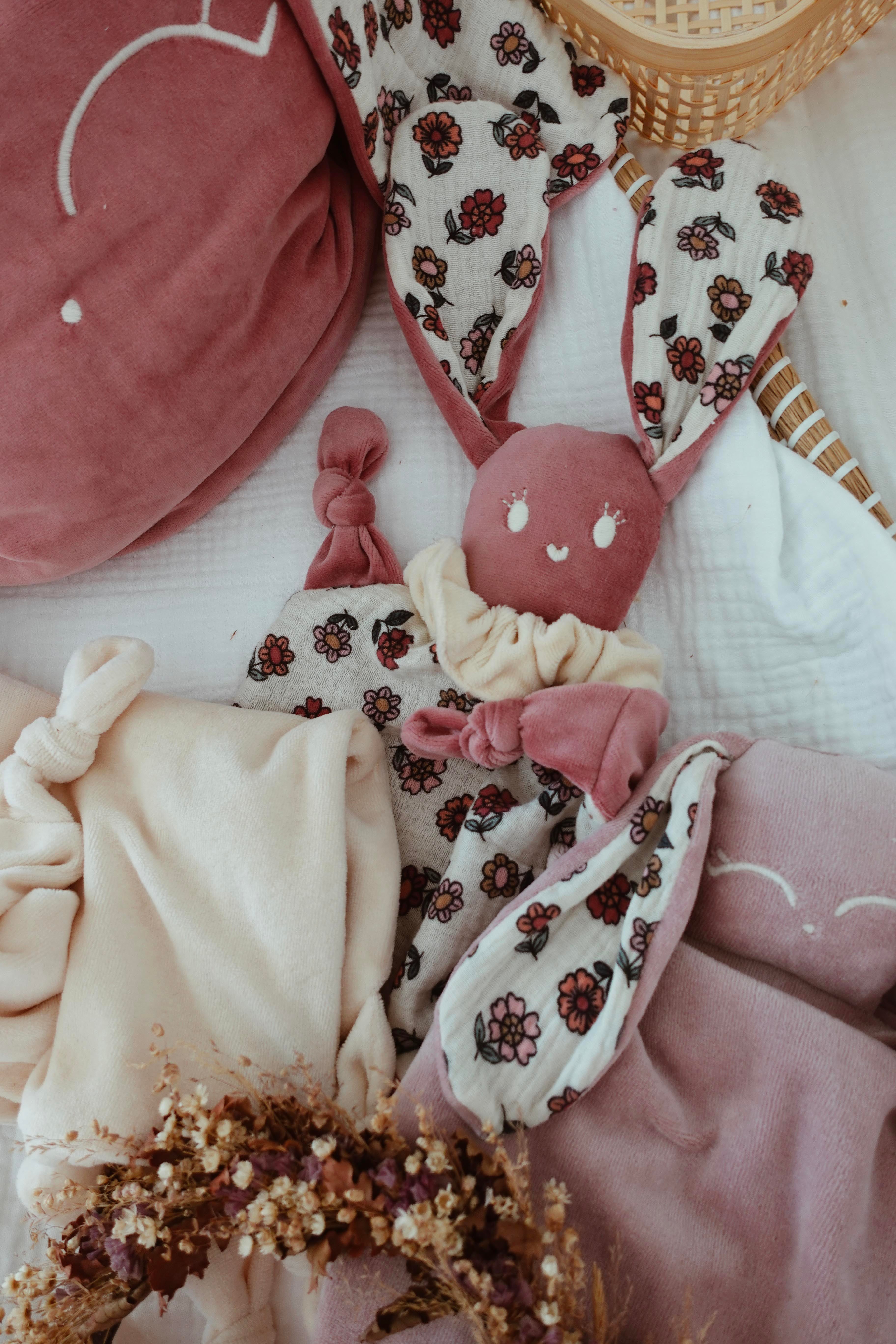 Bouillotte noyaux de cerise Velours - Vintage Floral
