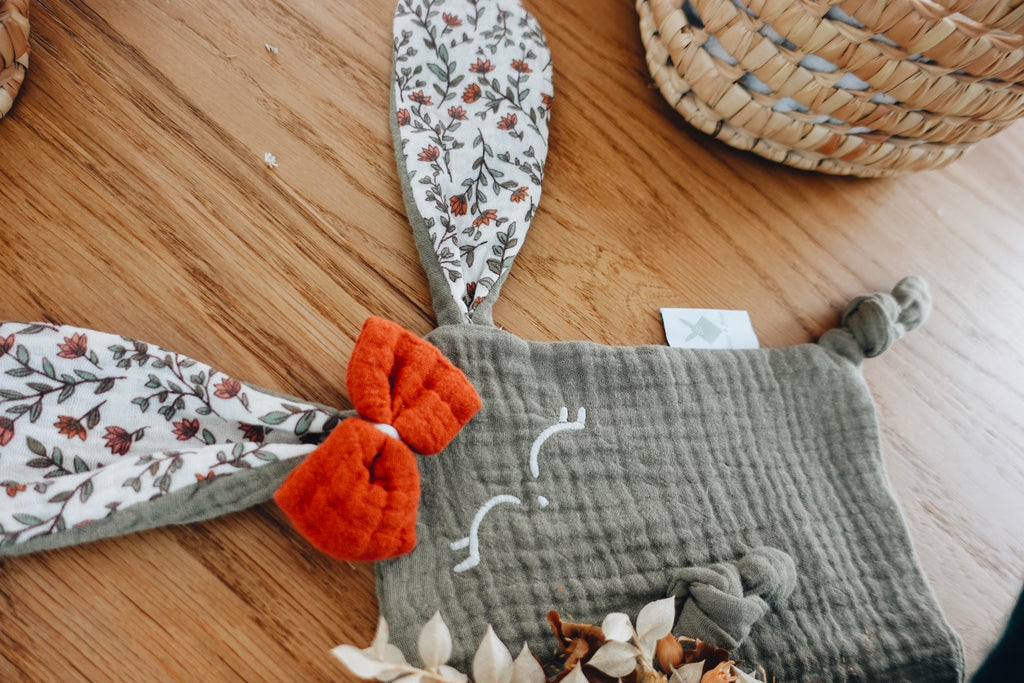 PROTOTYPE - Doudou Lange Mini Noeuds - Terracotta Petals