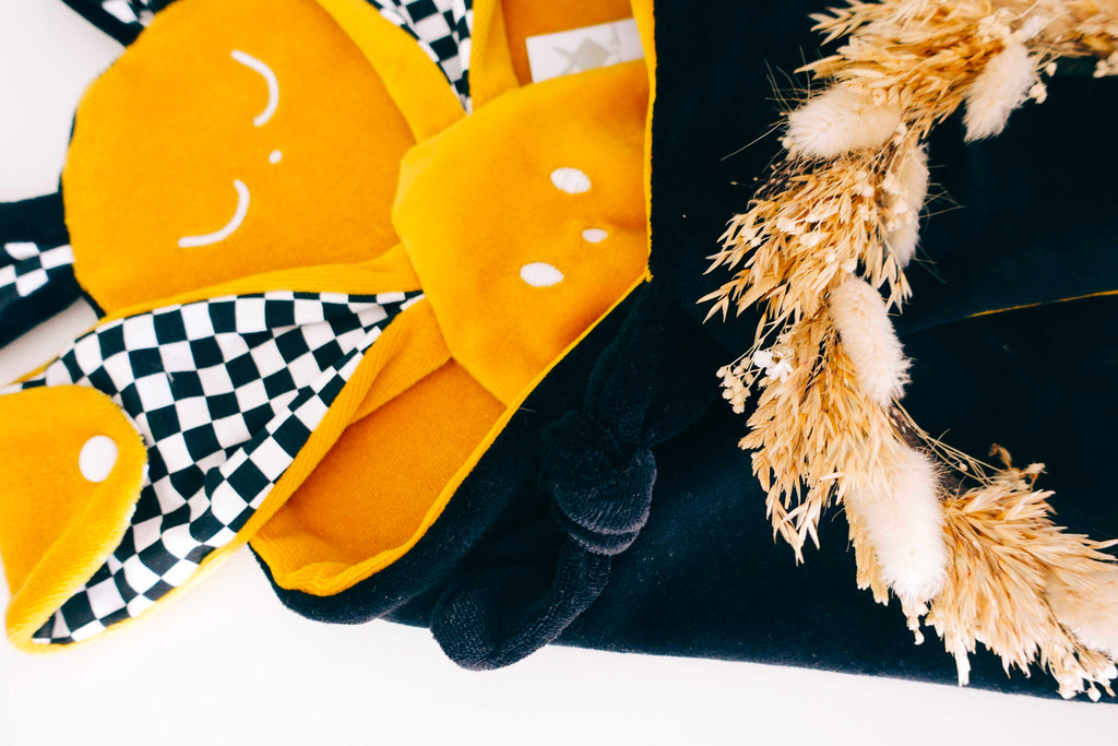 Doudou Velours Cocooning Noeuds - Chessboard