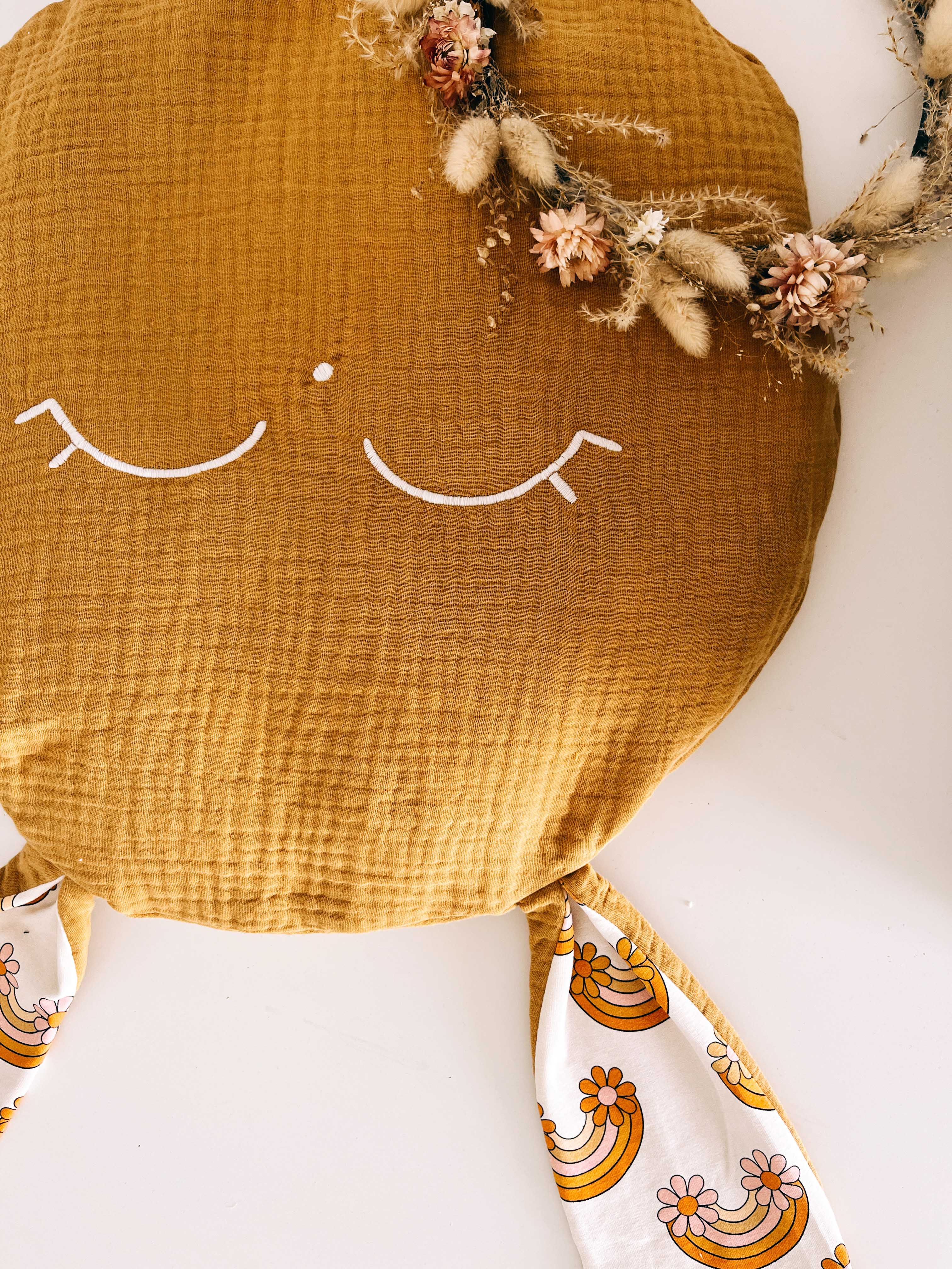 Petit Coussin Lange - Flower Rainbow