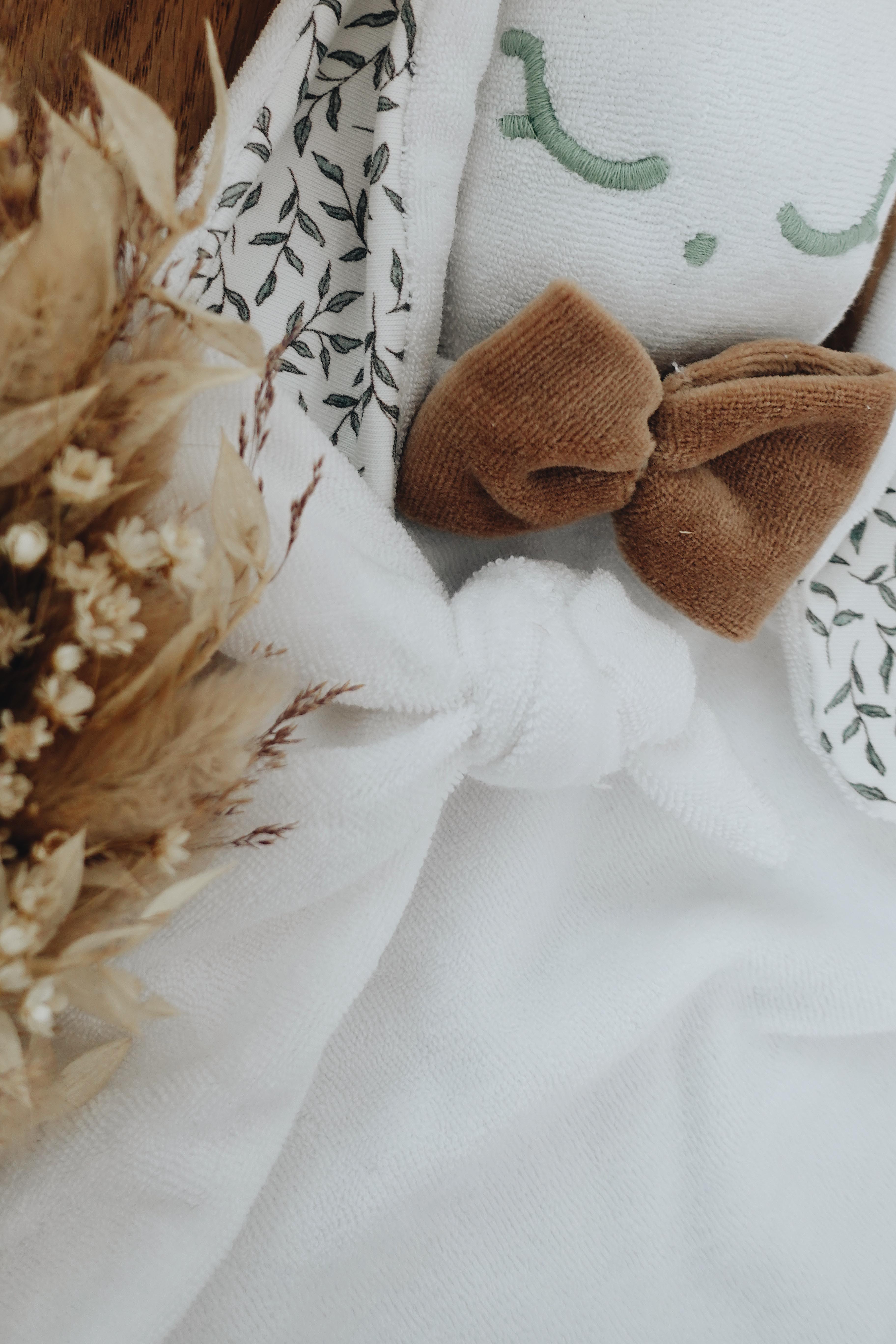 PROTOTYPE - Doudou Éponge Gaufrette - Green Leaves