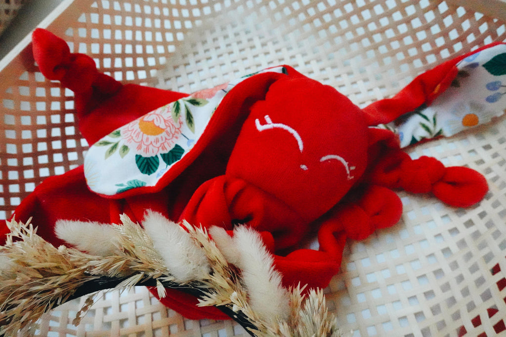 PROTOTYPE - Doudou Velours Câlin avec noeuds - Wild Flora