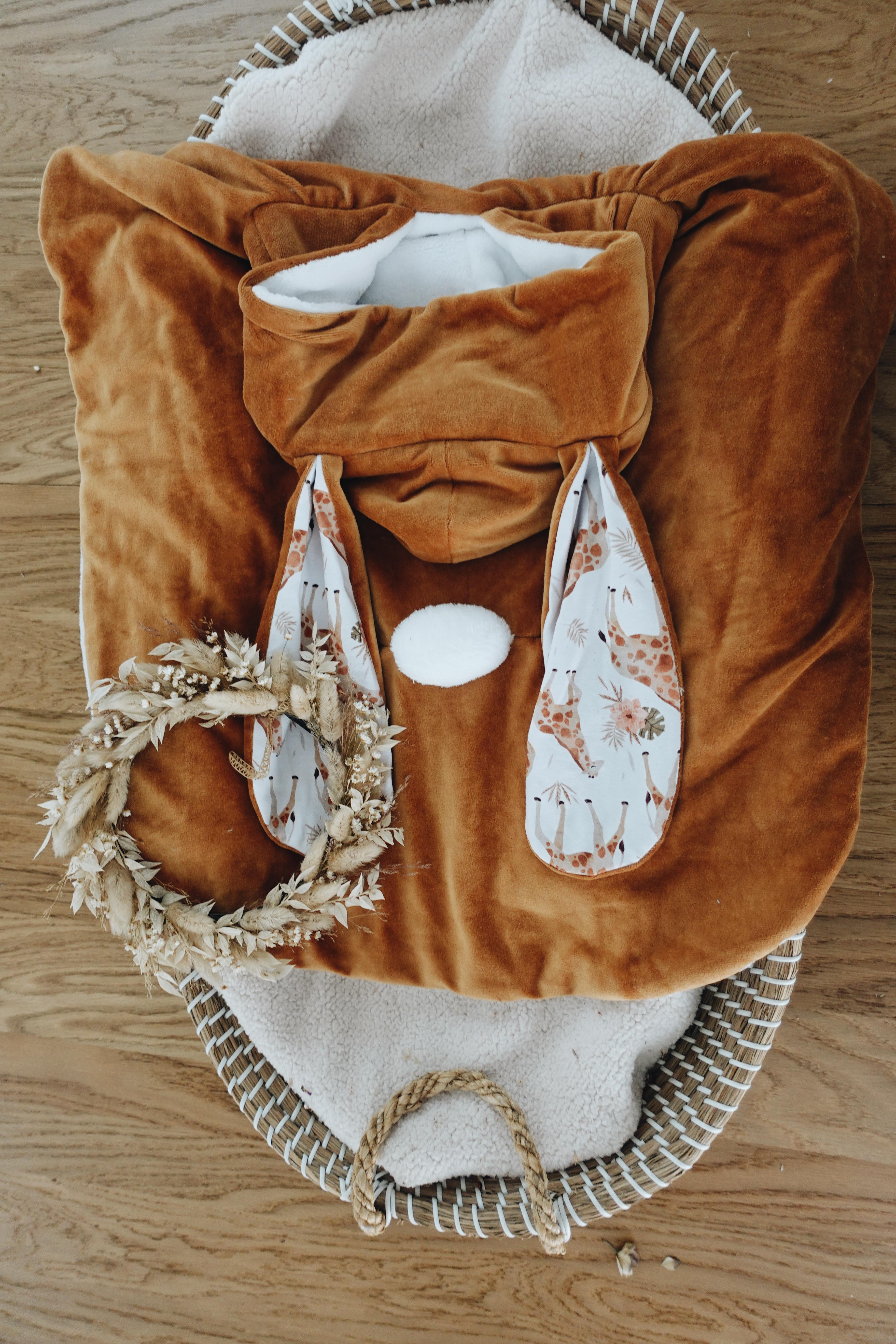 Poncho Velours - Girafes