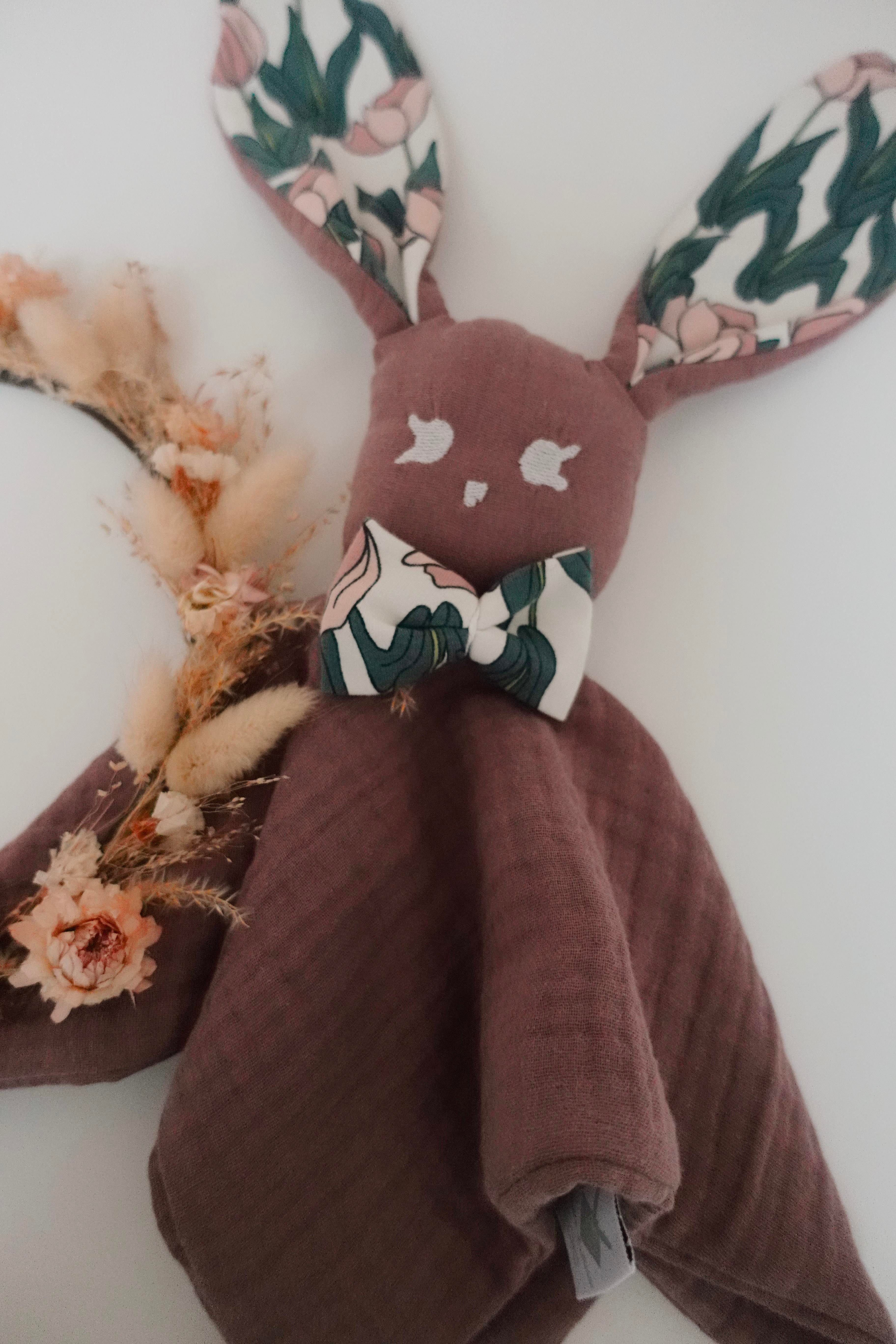 Doudou Lange Câlin Noeuds - Tulipes