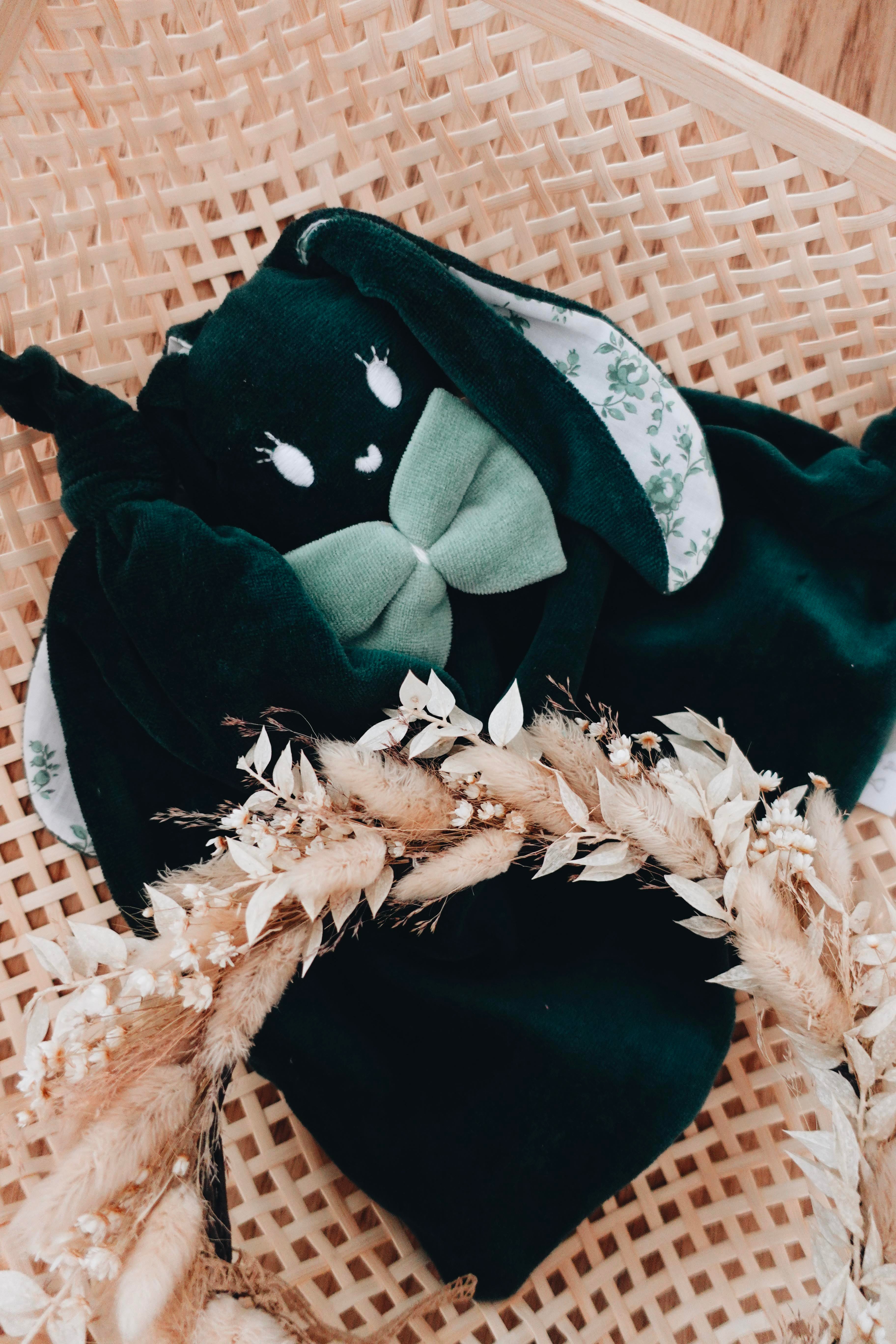 PROTOTYPE - Doudou Velours Gaufrette - Roses d'Antan
