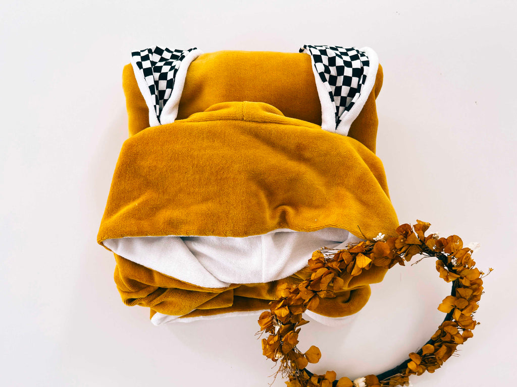 Poncho Bain Velours - Chessboard