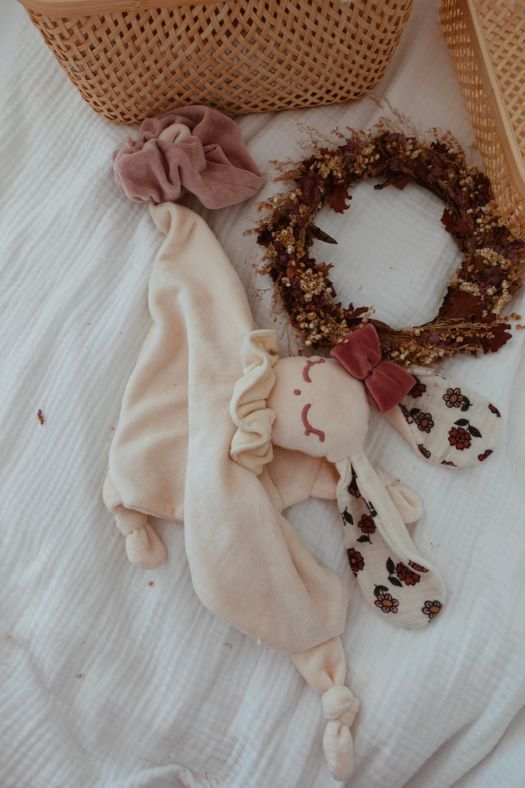Doudou Velours Câlin Noeuds - Vintage Floral