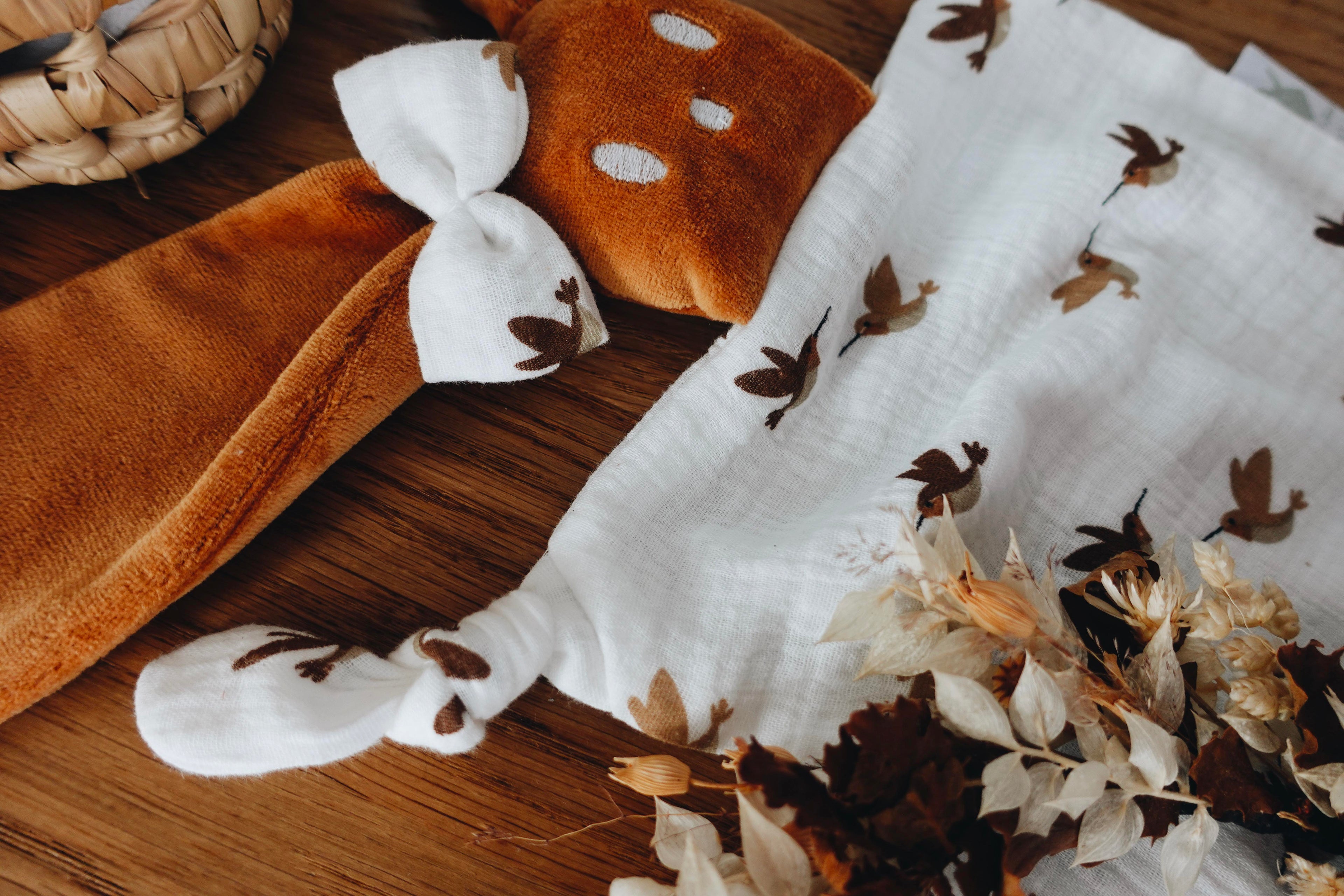 PROTOTYPE - Doudou Mousseline Oiseaux