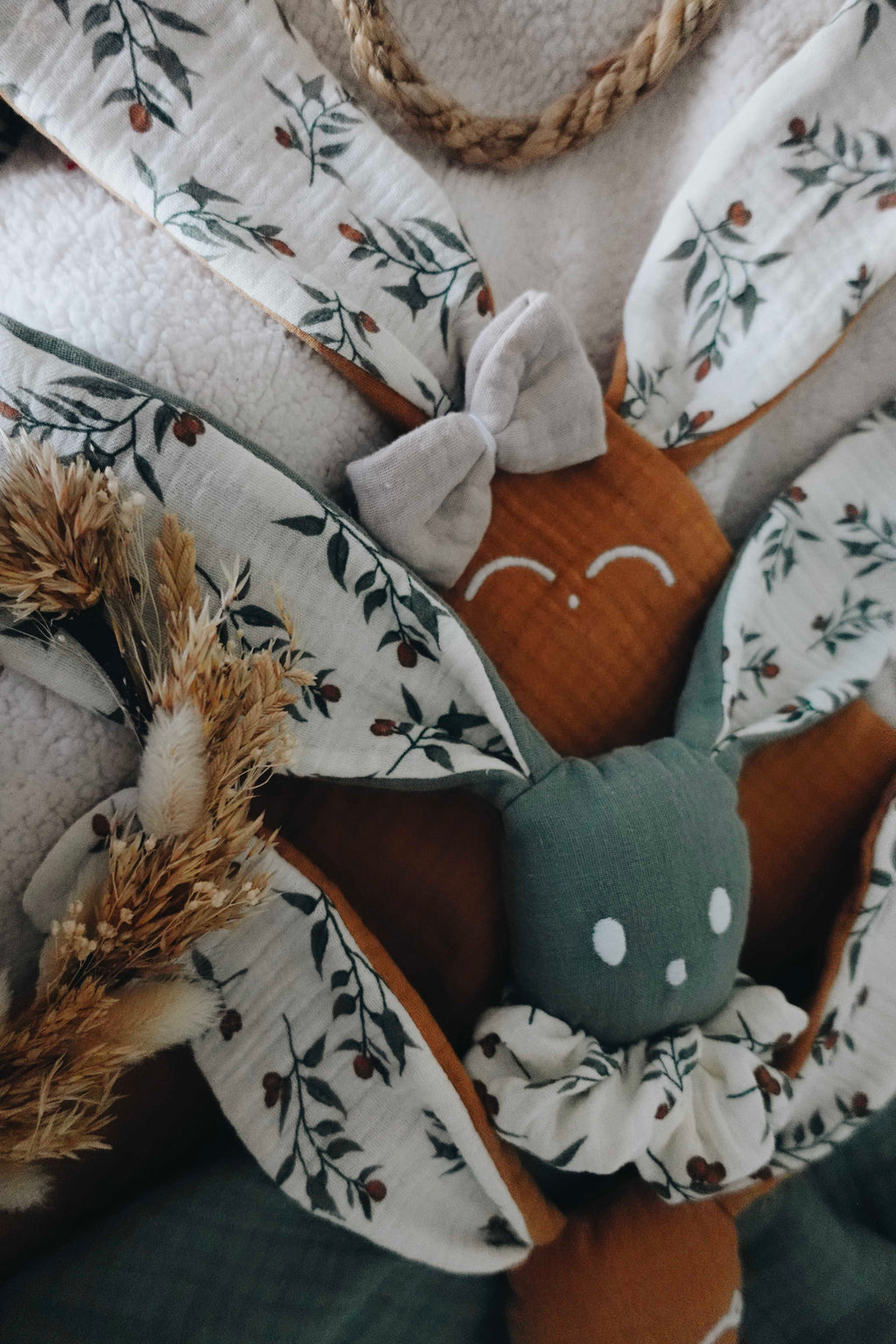 Doudou Lange Câlin Noeuds - Clémentines
