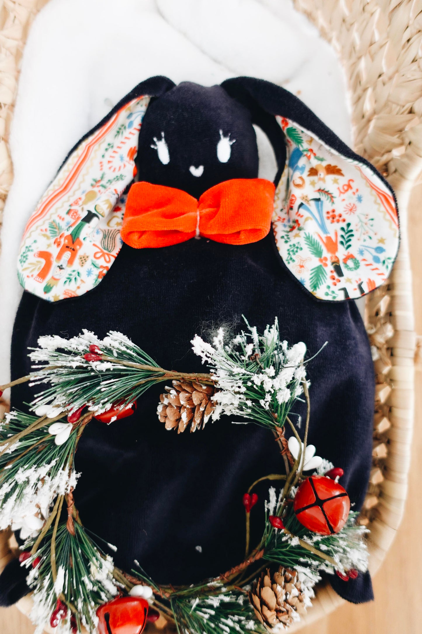 Bouillotte noyaux de cerise velours - Deck the Halls