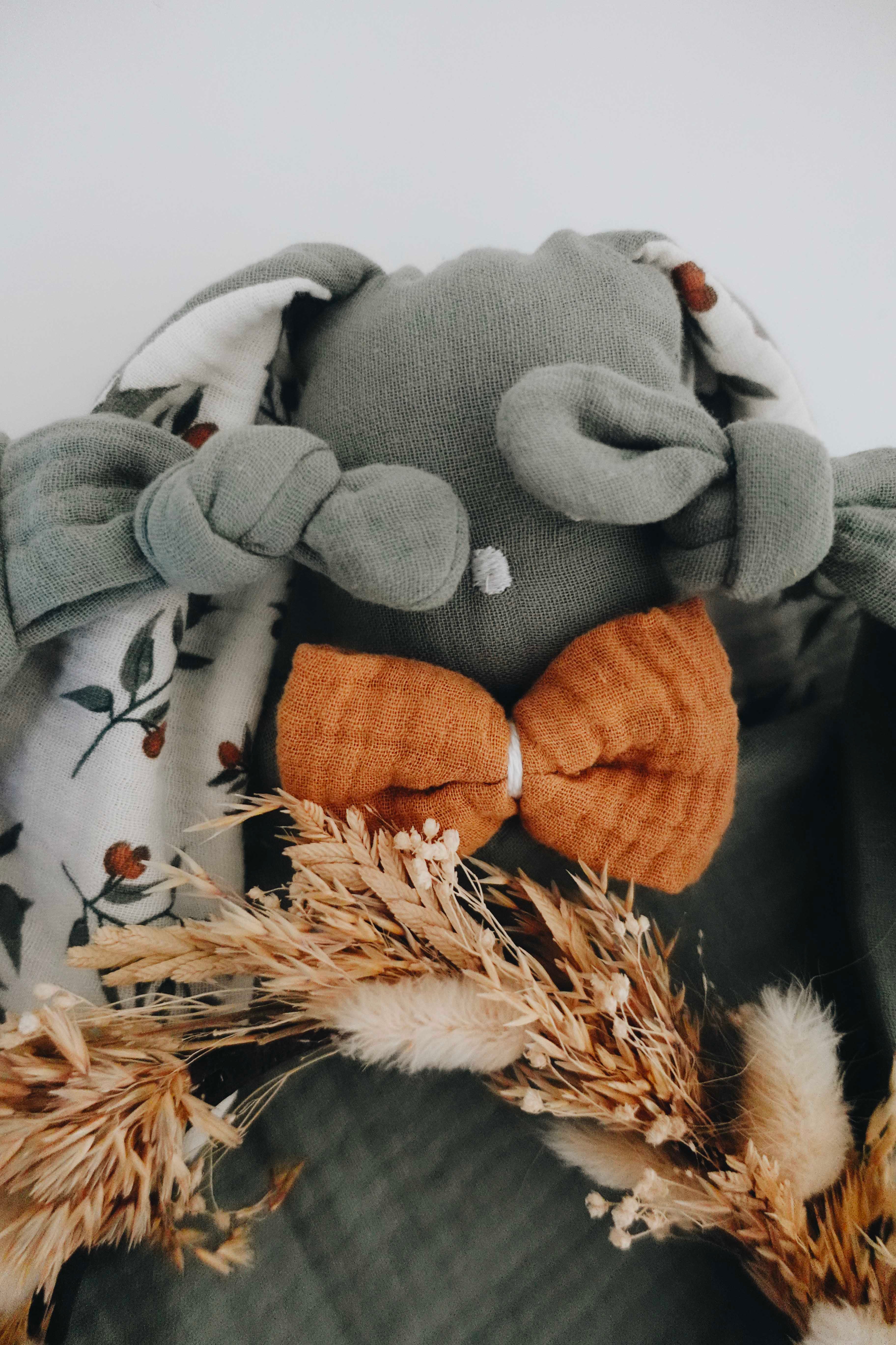 Doudou Lange Câlin Noeuds - Clémentines