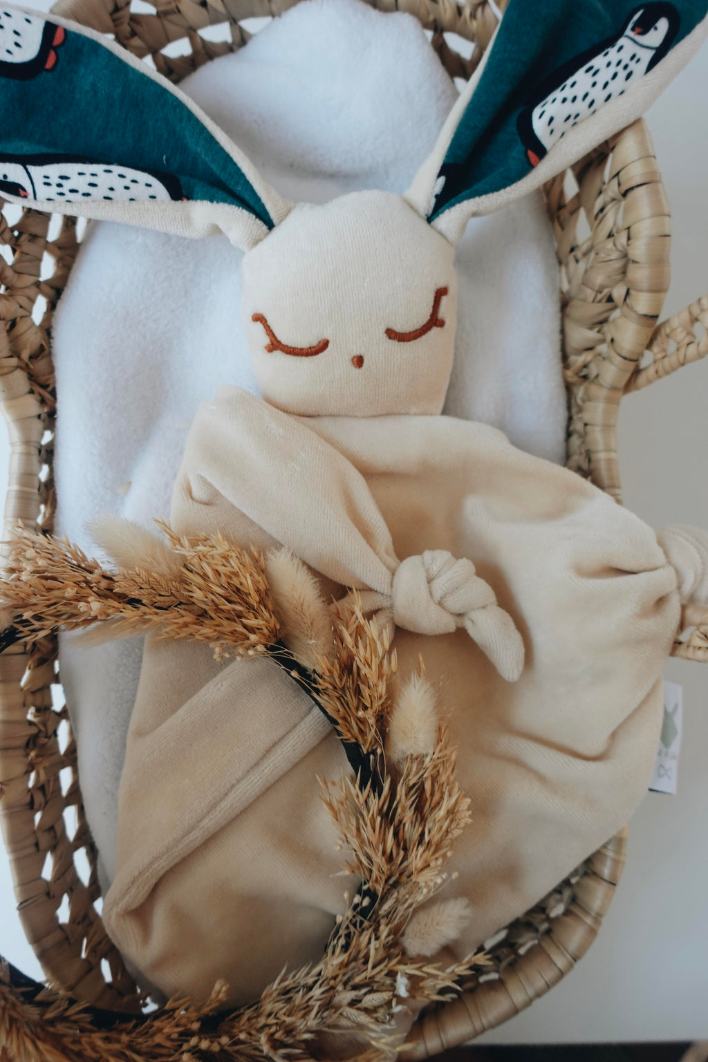 Doudou Velours Gaufrette - Pingouins