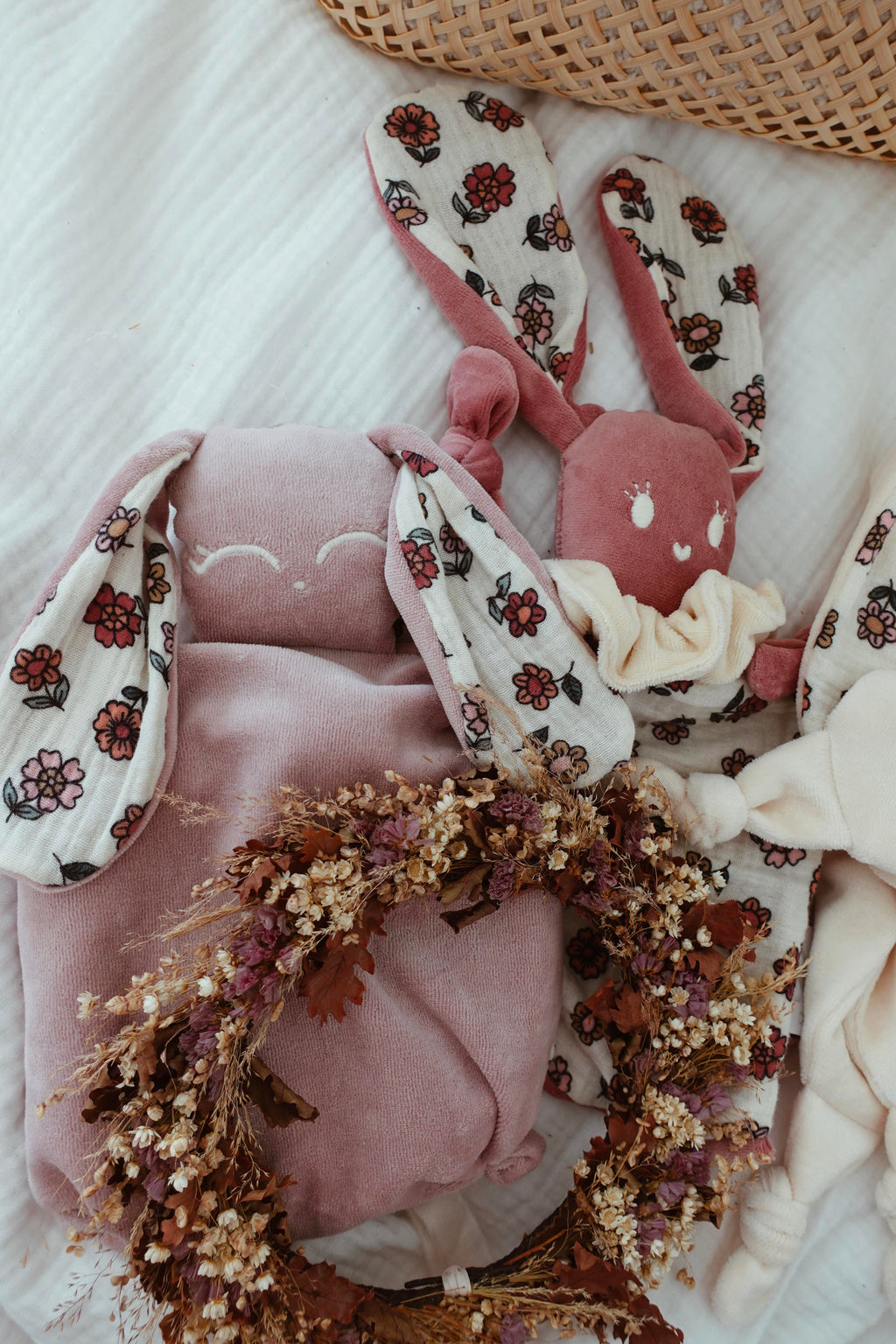 Bouillotte noyaux de cerise Velours - Vintage Floral