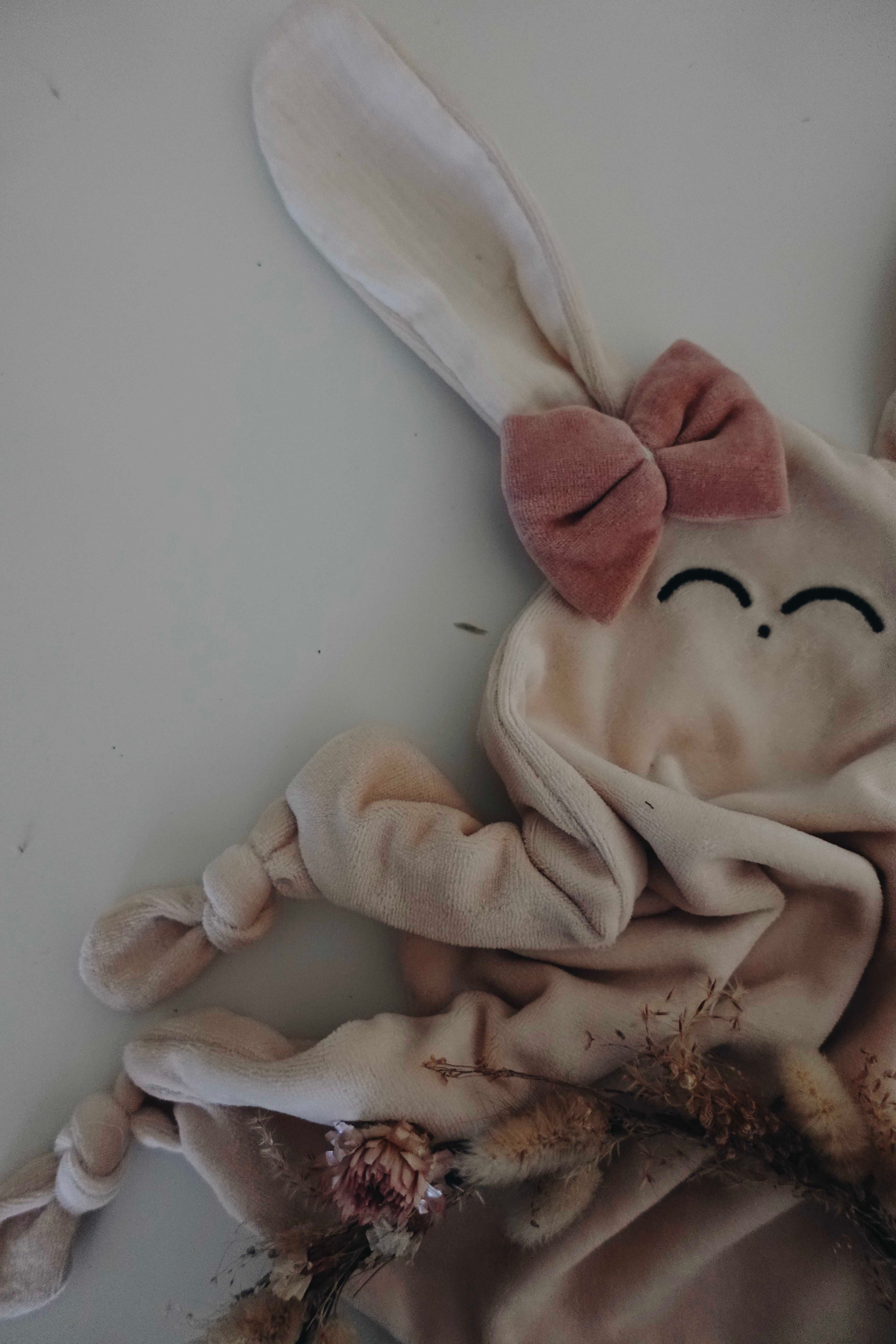 Doudou Velours Classique Noeuds - Flamands Rose
