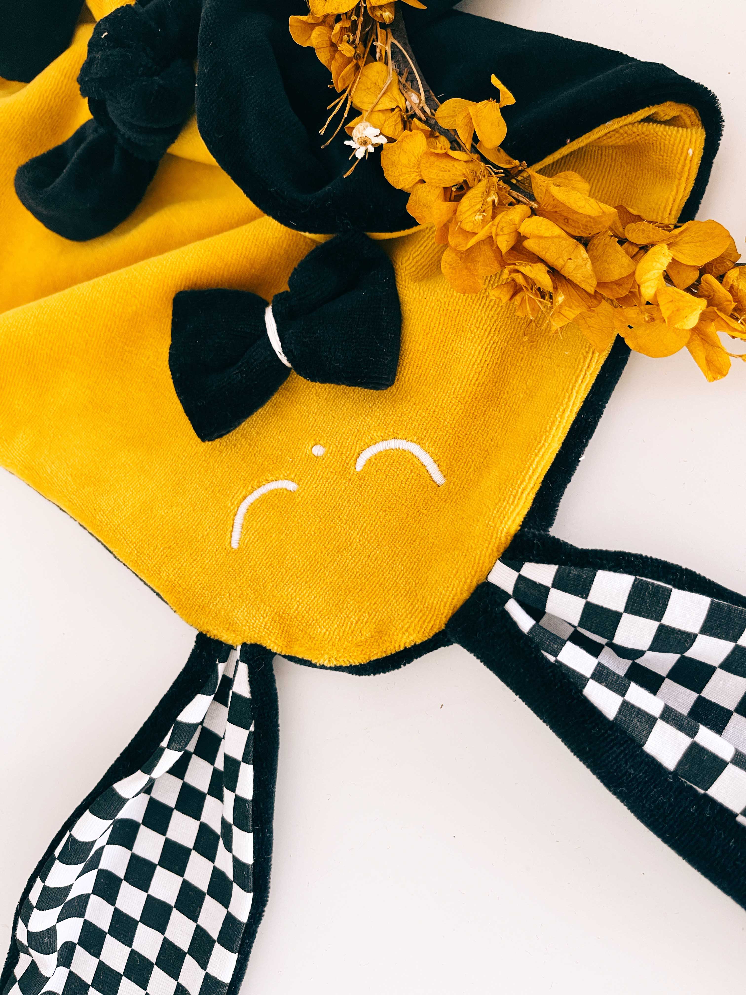 Doudou Velours Cocooning Noeuds - Chessboard