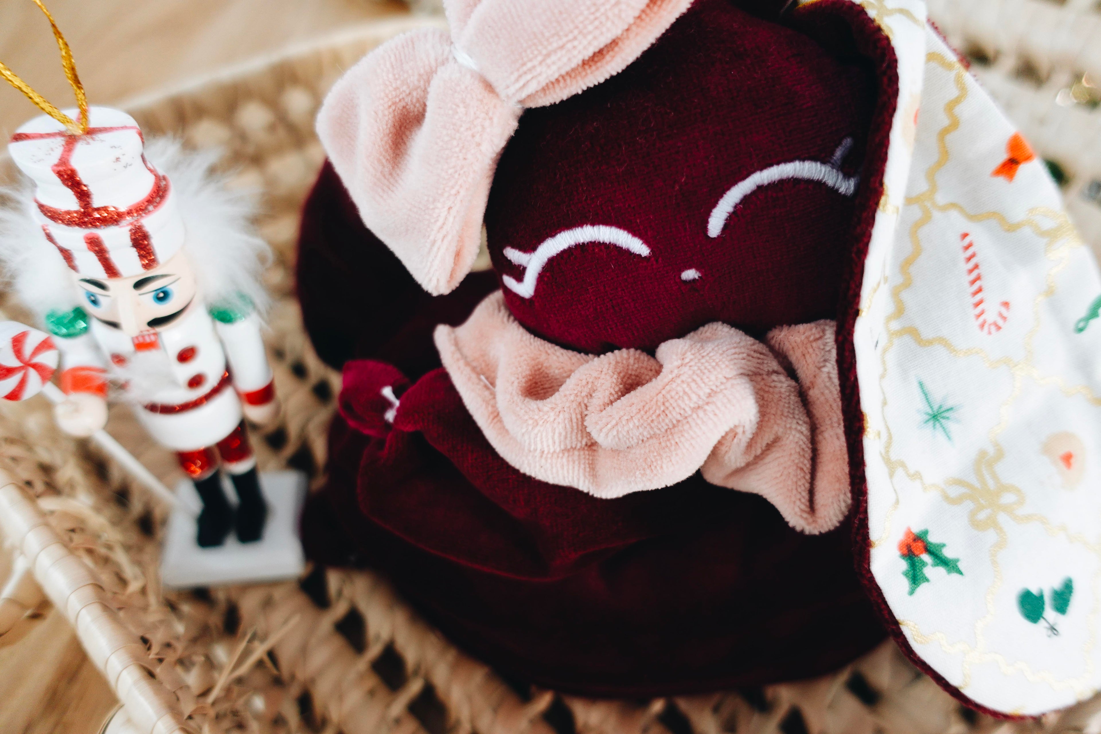 PROTOTYPE - Bouillotte noyaux de cerise velours - Holiday Argyle