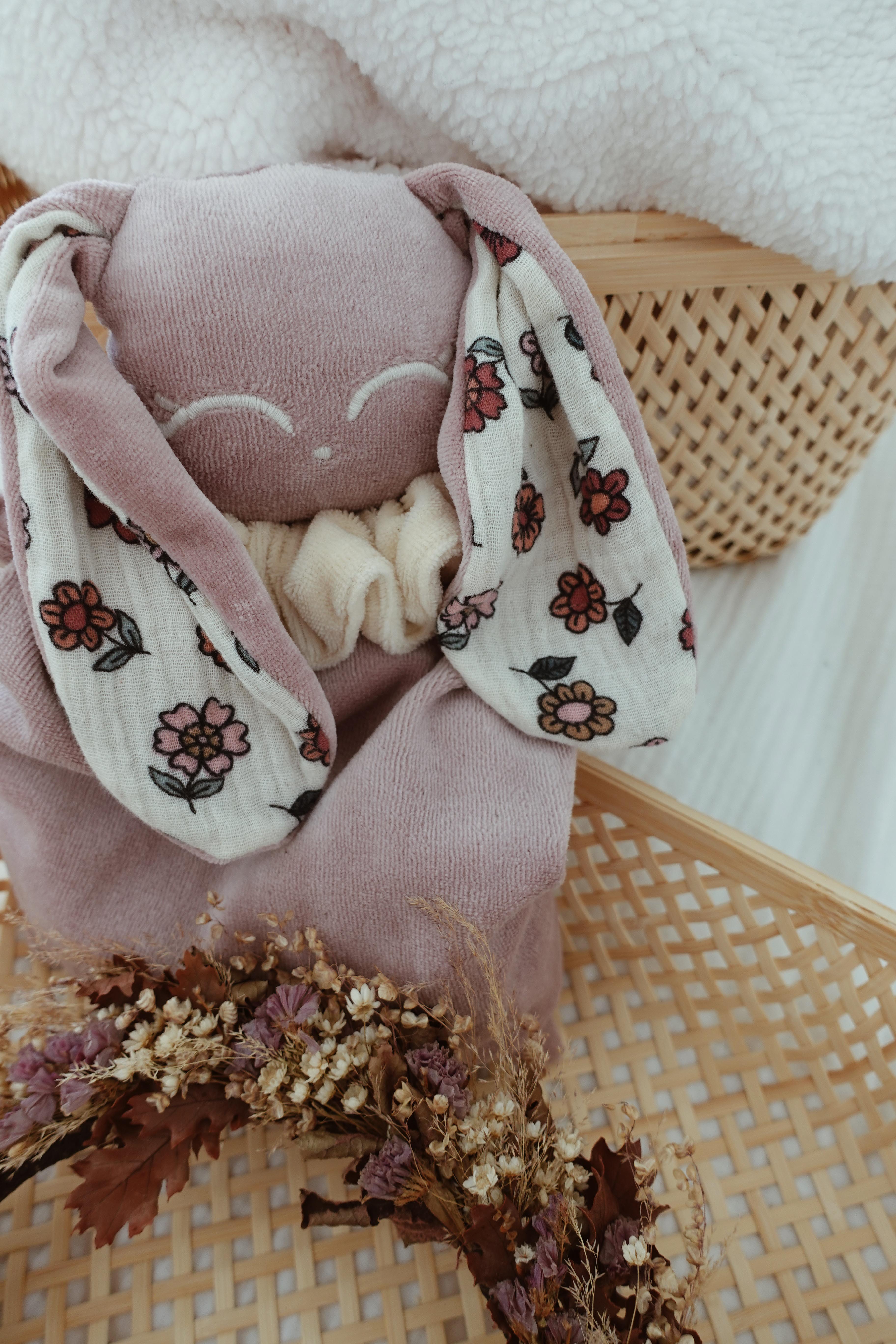 Bouillotte noyaux de cerise Velours - Vintage Floral