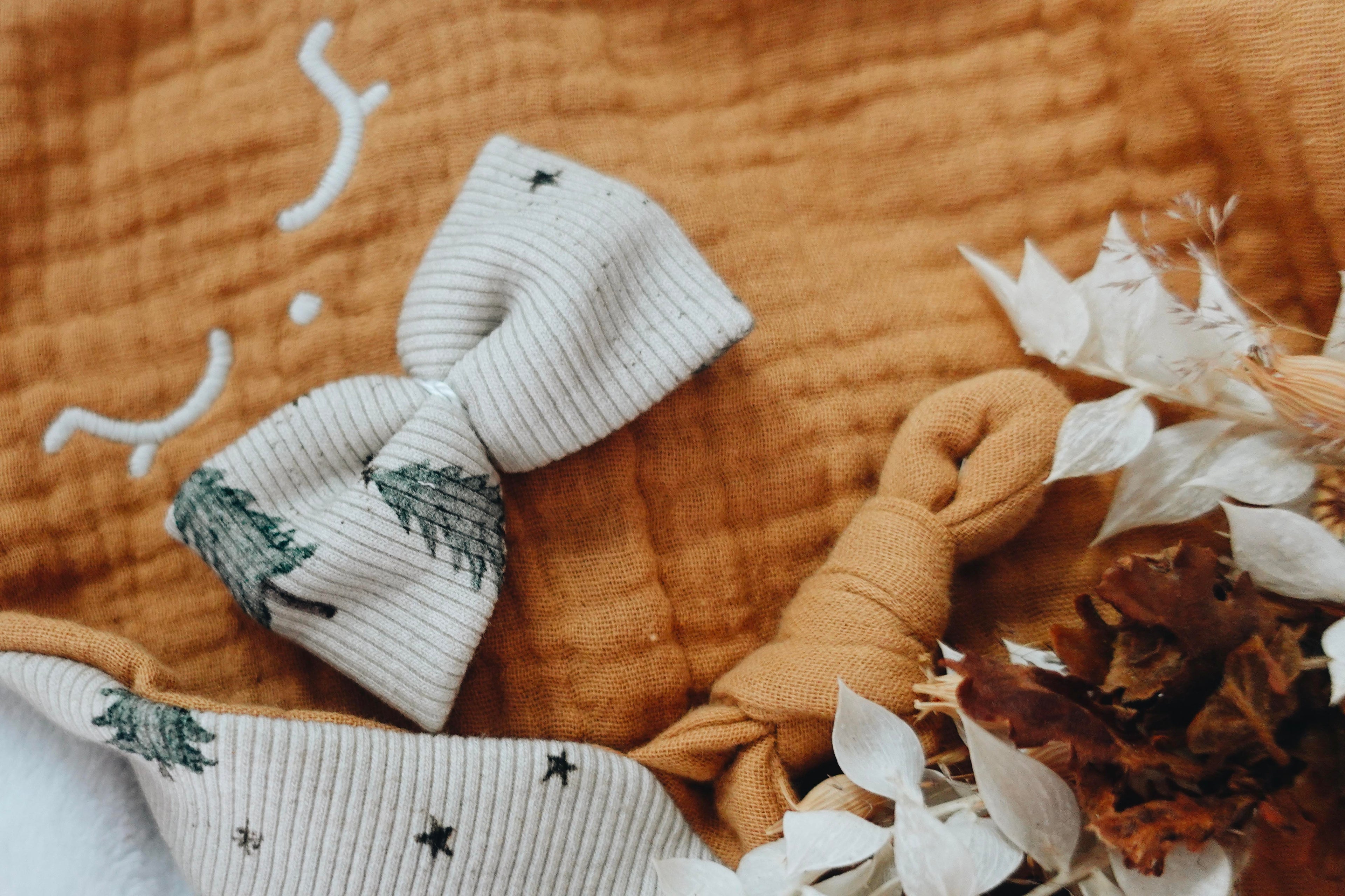 Doudou Lange Mini Noeuds - Sapin