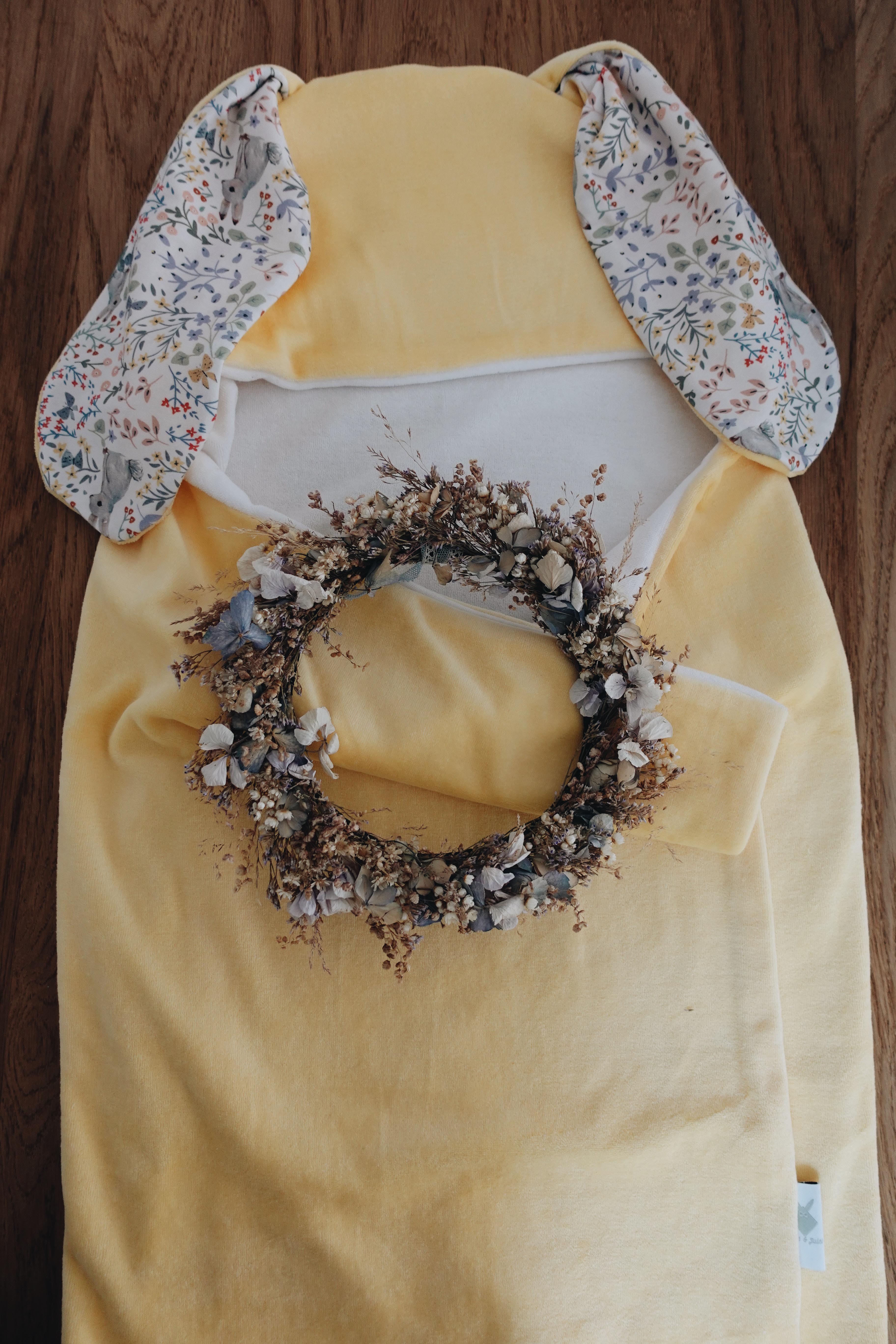 PROTOTYPE - Cape de bain Velours - Cottontails Blossom