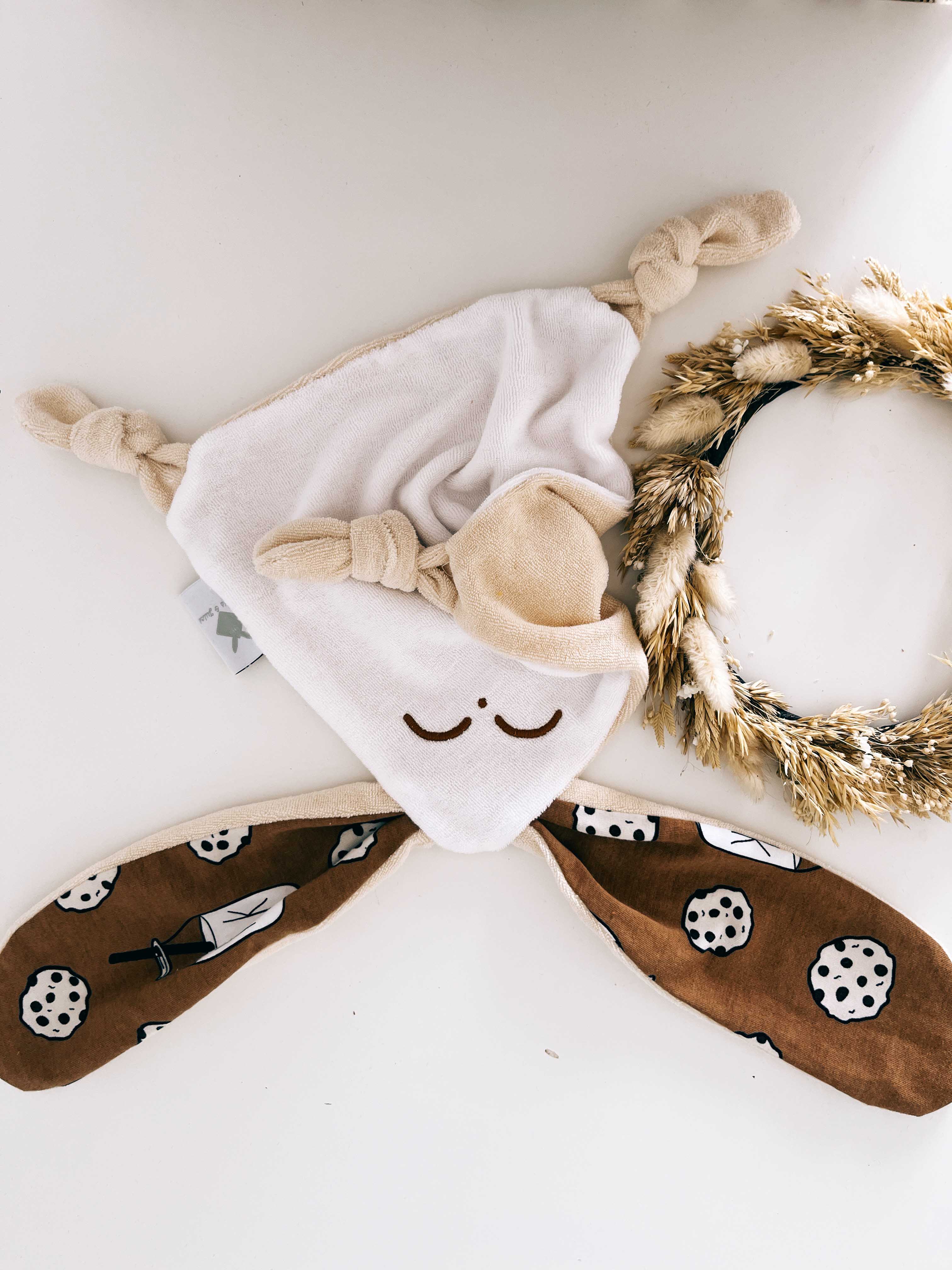 Doudou Eponge Mini Noeuds - Milk and Cookies