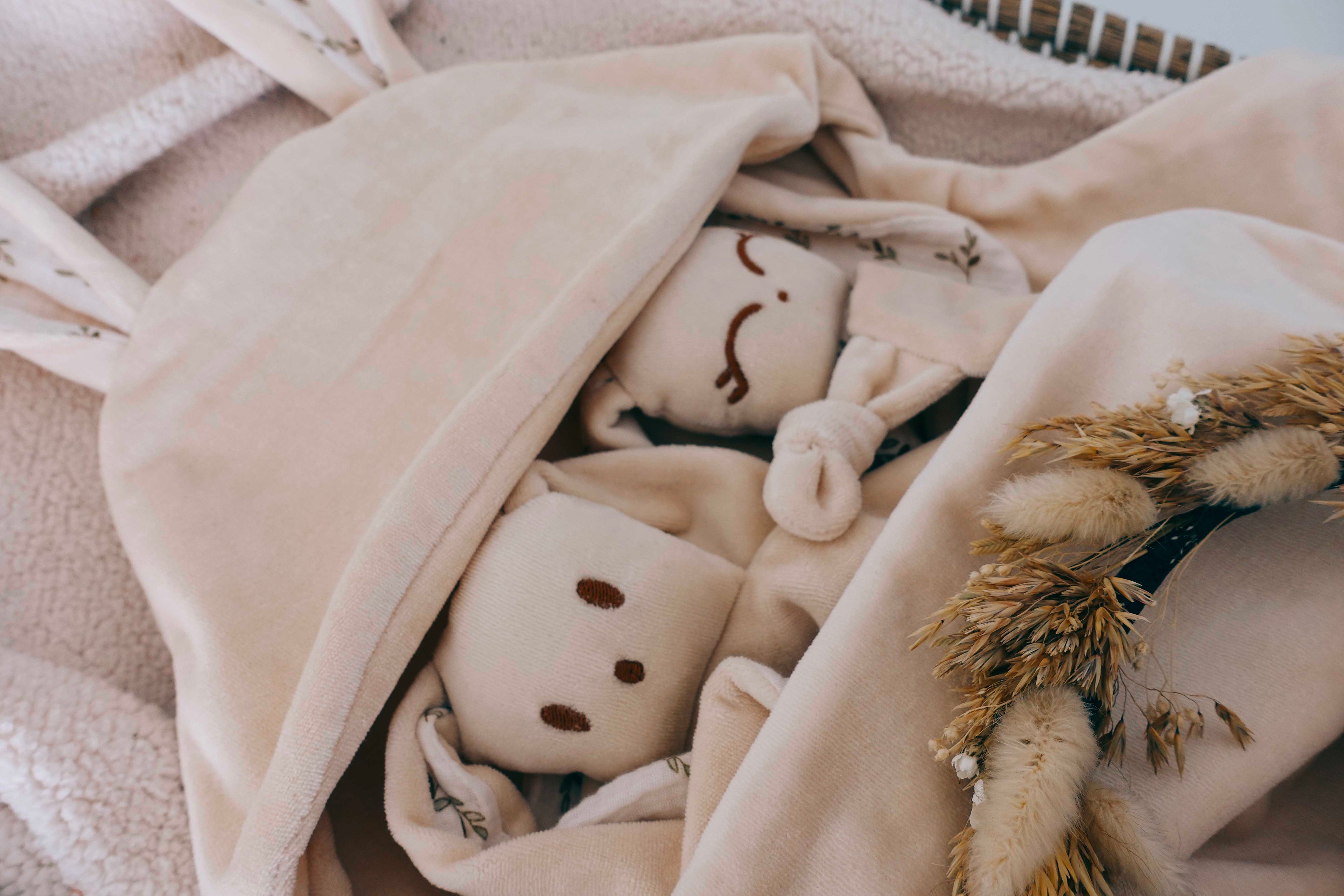 Doudou Velours Câlin Noeuds - Petit Feuillage