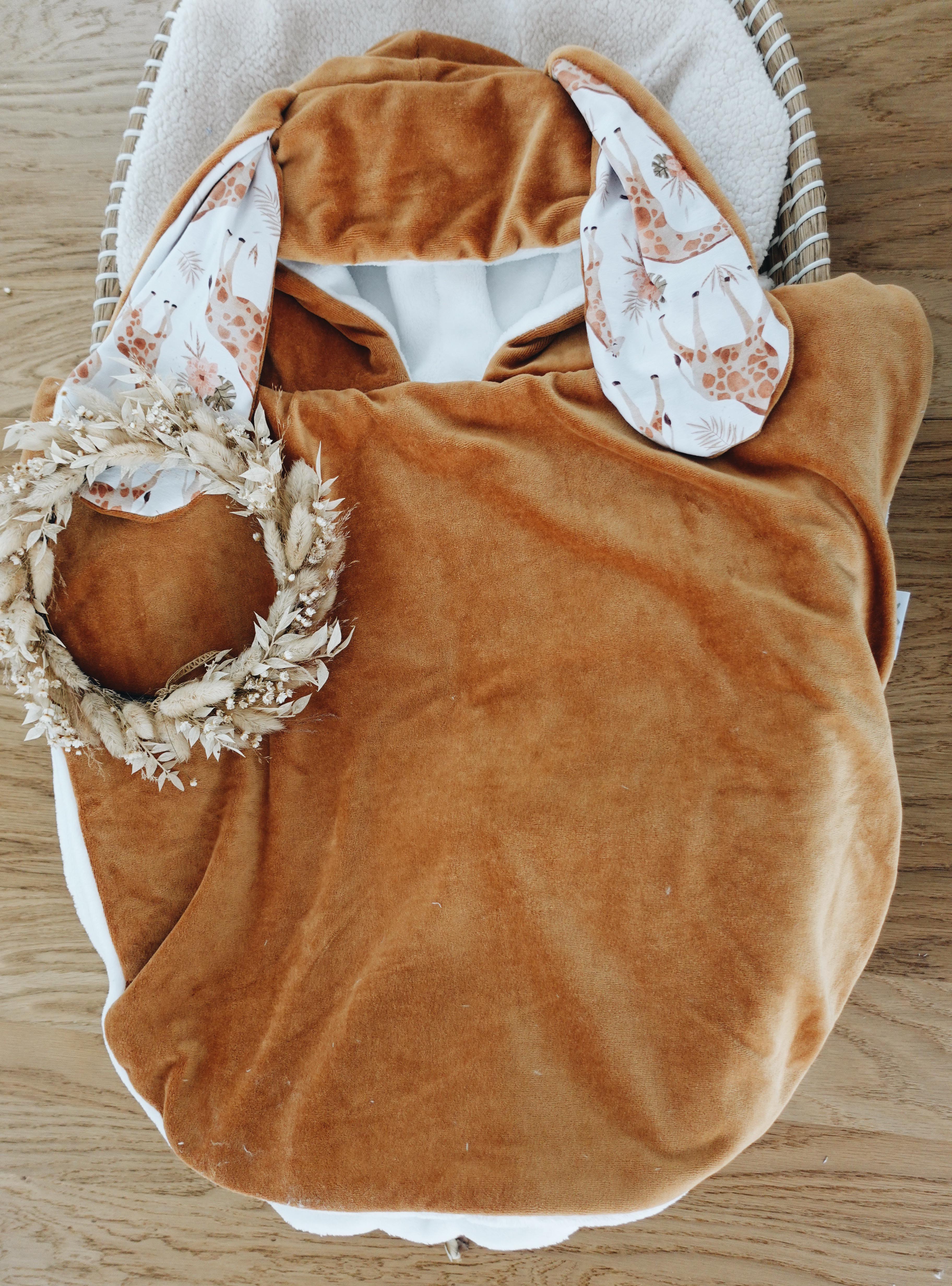 Poncho Velours - Girafes