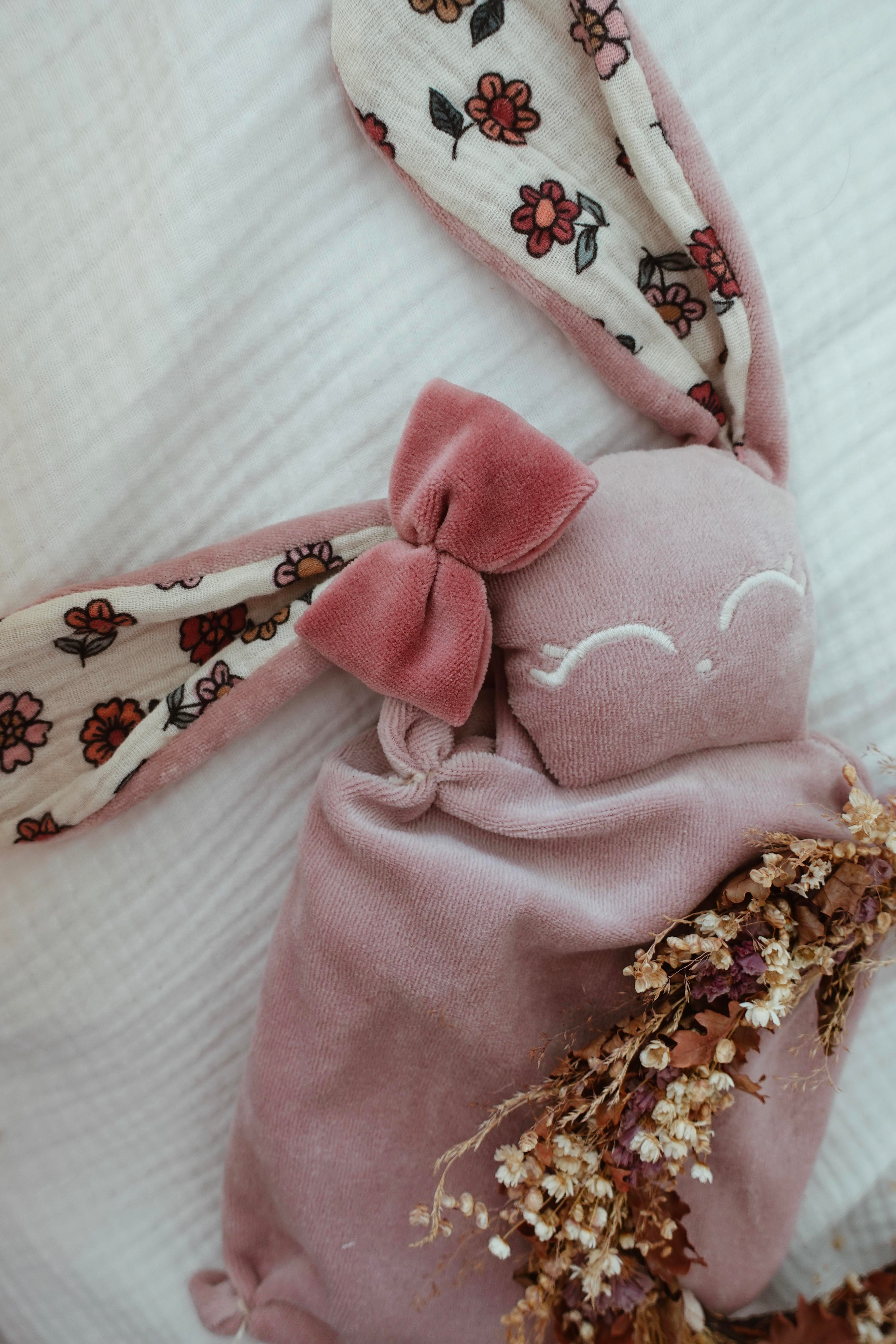 Bouillotte noyaux de cerise Velours - Vintage Floral