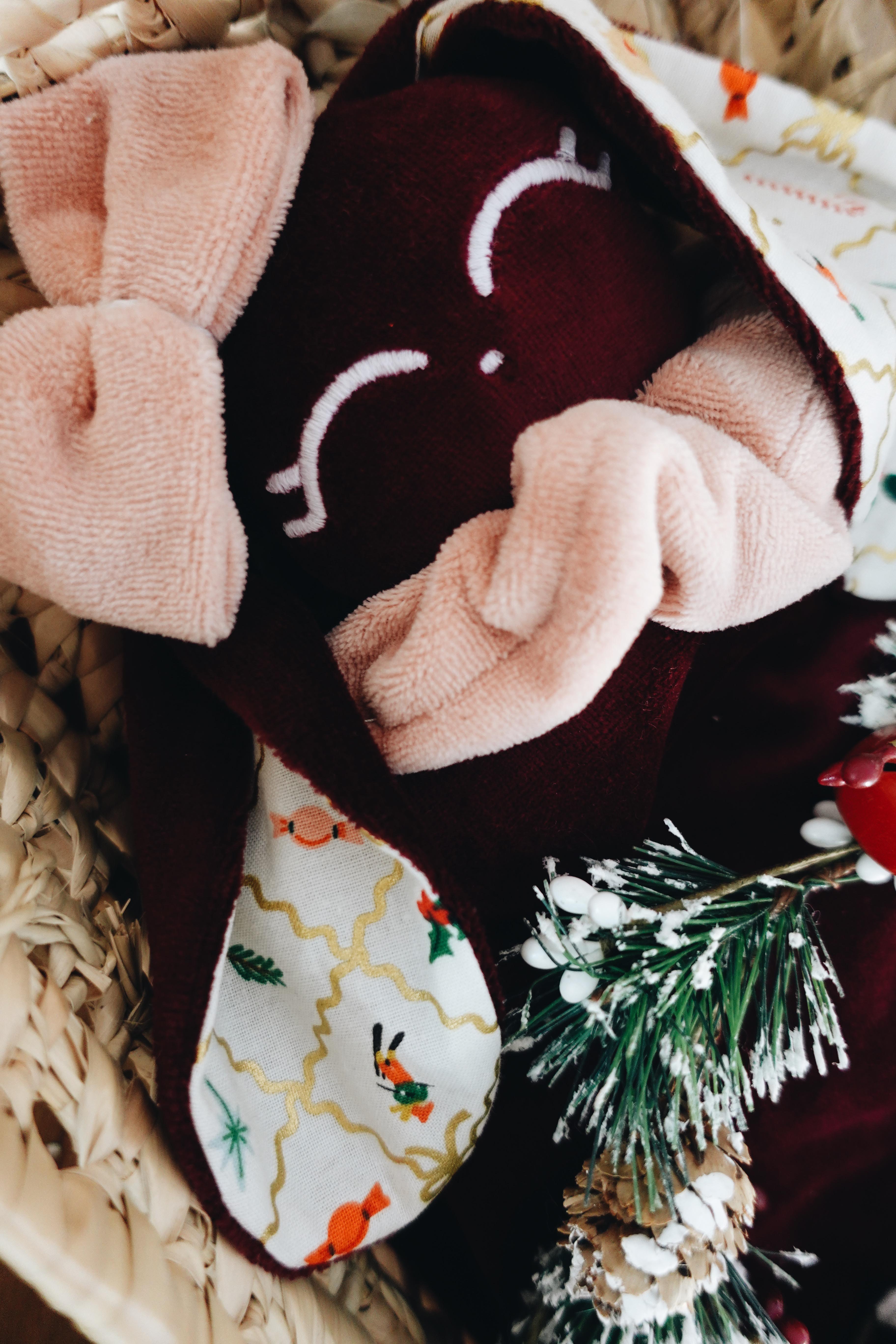 PROTOTYPE - Bouillotte noyaux de cerise velours - Holiday Argyle