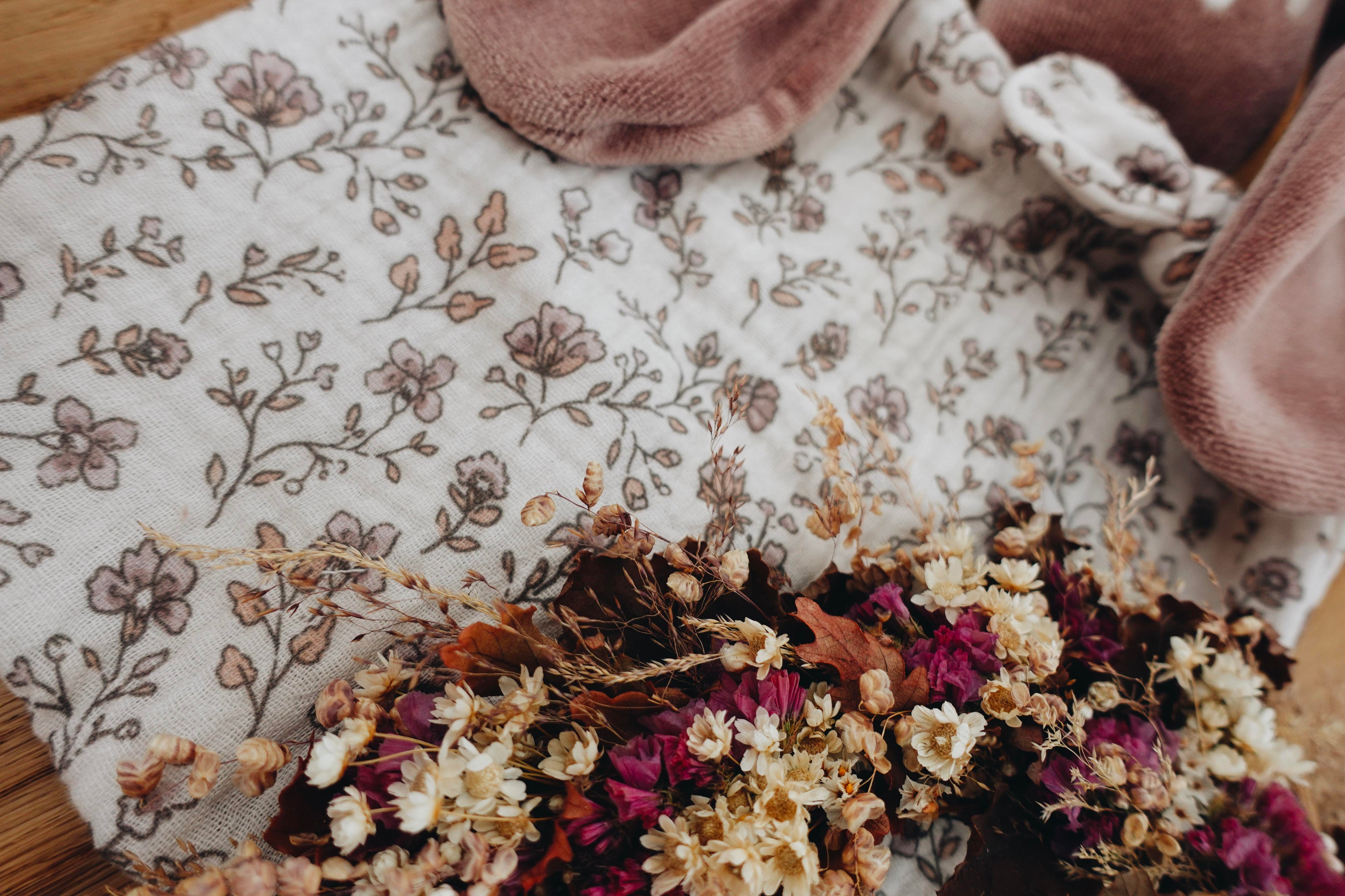 Doudou Mousseline Vintage Flowers