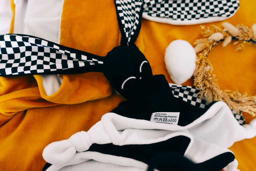 Poncho Bain Velours - Chessboard